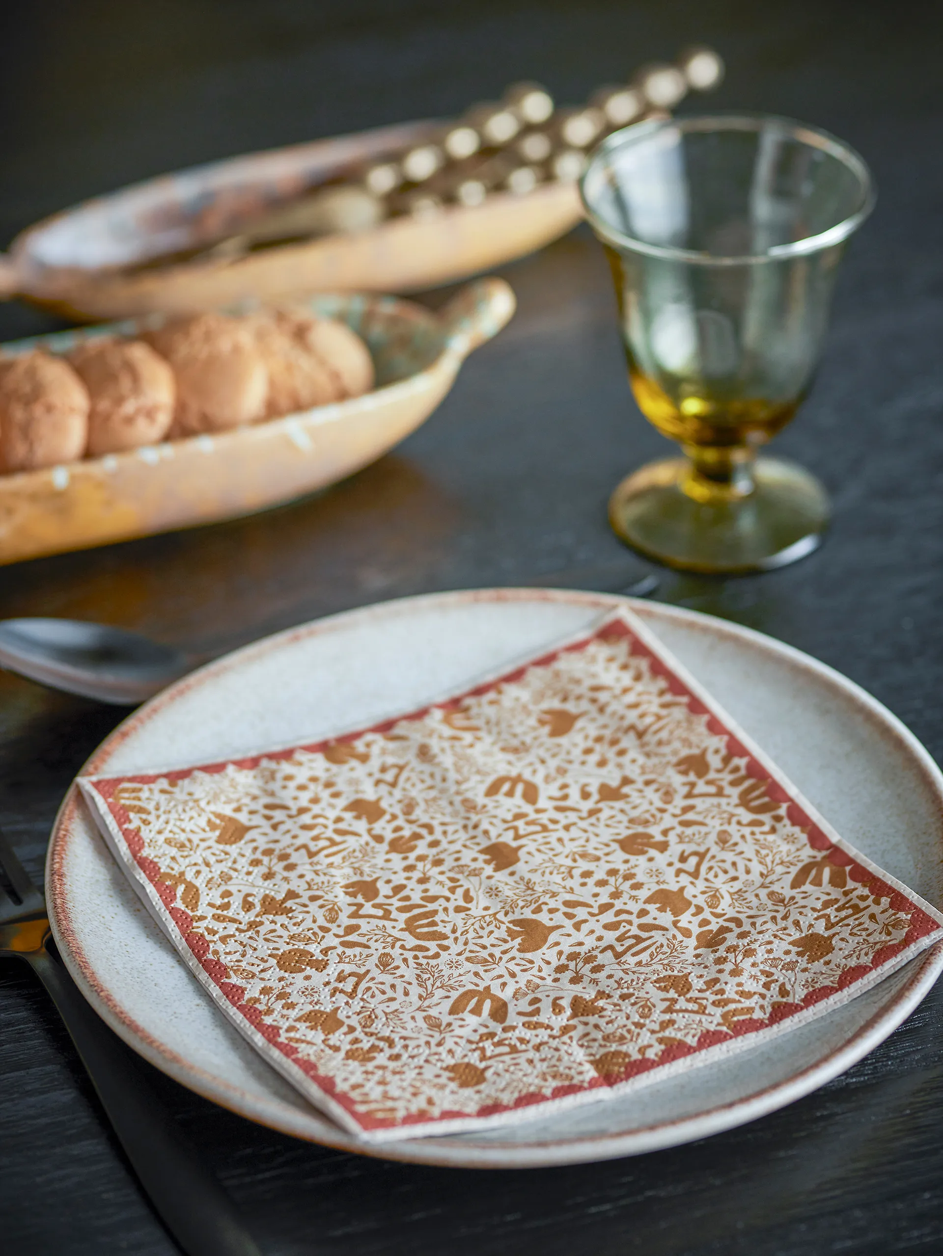 Anniversary papperservett 20-pack, Gul Bloomingville