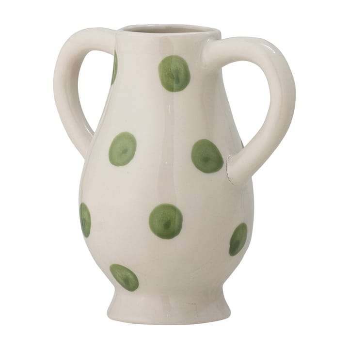 Asrin vas 15 cm, Vit-grön Bloomingville