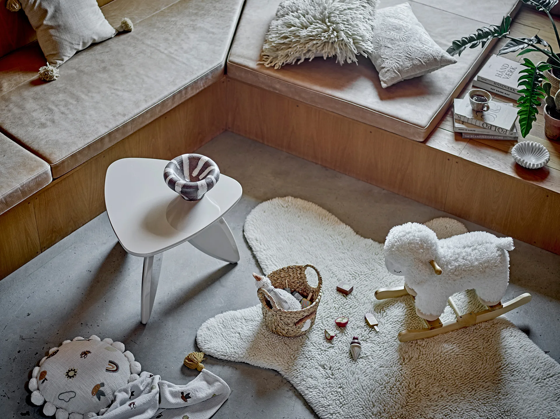 Bear ullmatta 200x140 cm, Vit Bloomingville