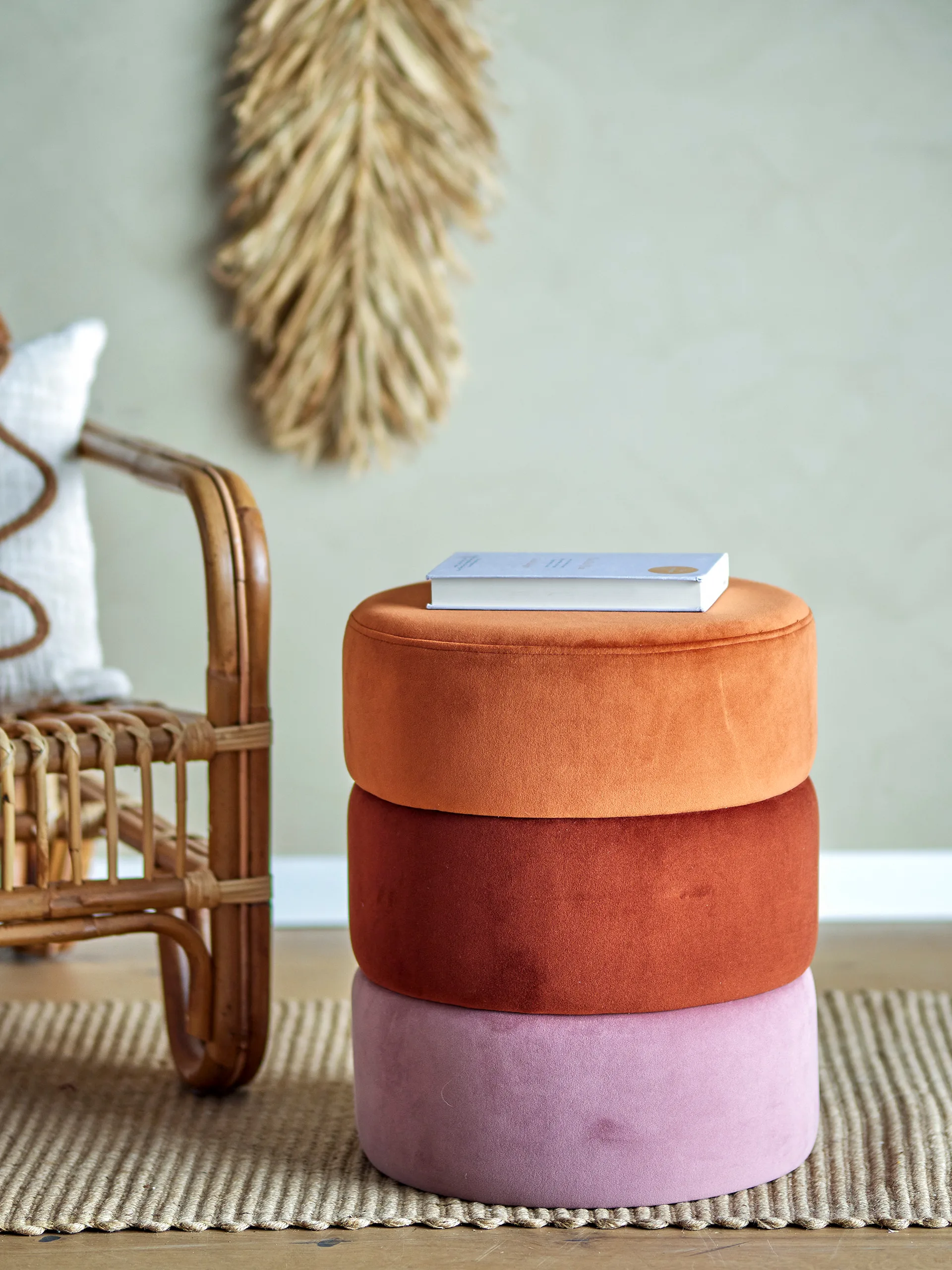 Bilbao puff Ø37x45 cm, Orange Bloomingville