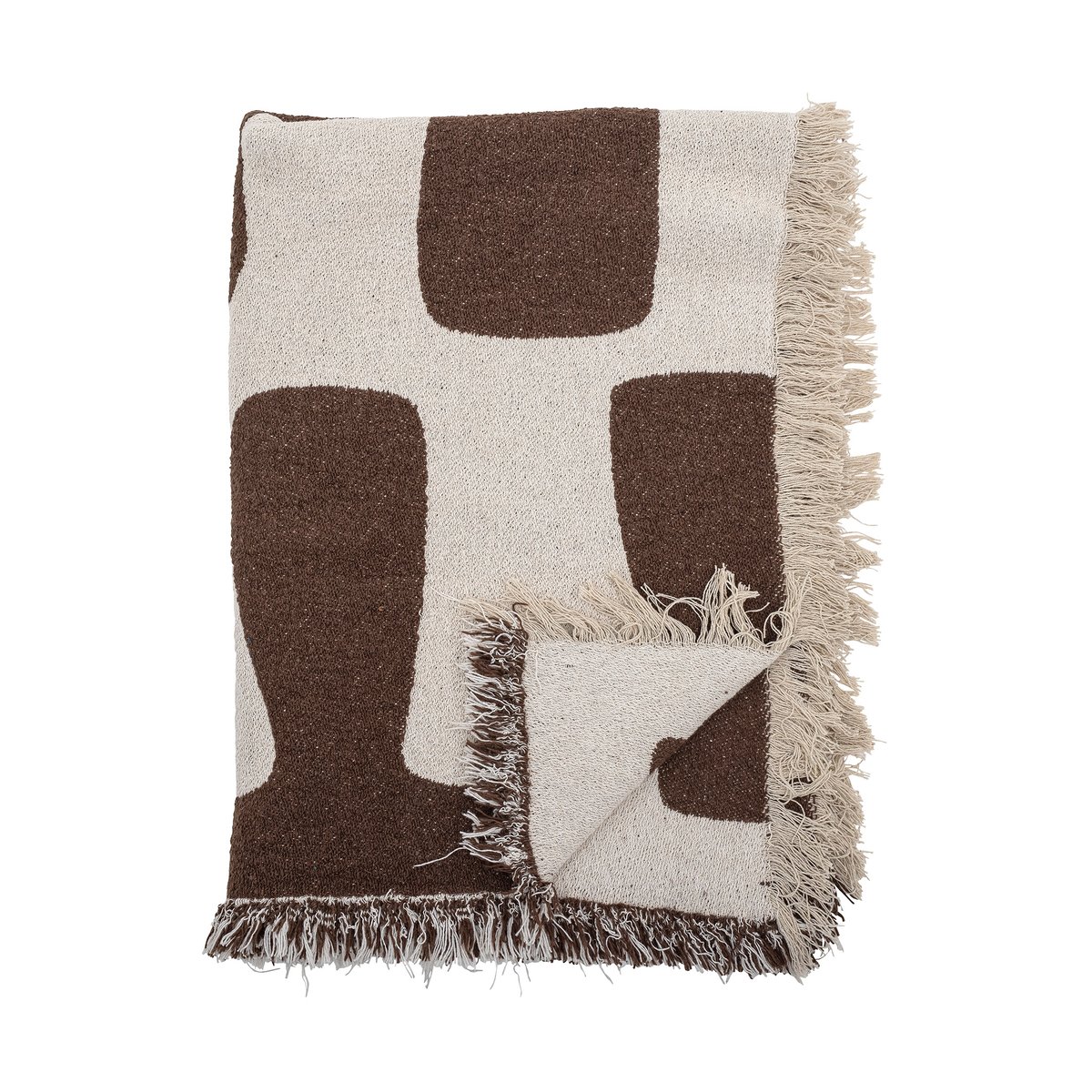 Bloomingville Bilston pläd 130x160 cm Brown | Skandinavisk Design | Ullplädar & Ullfiltar | Brun