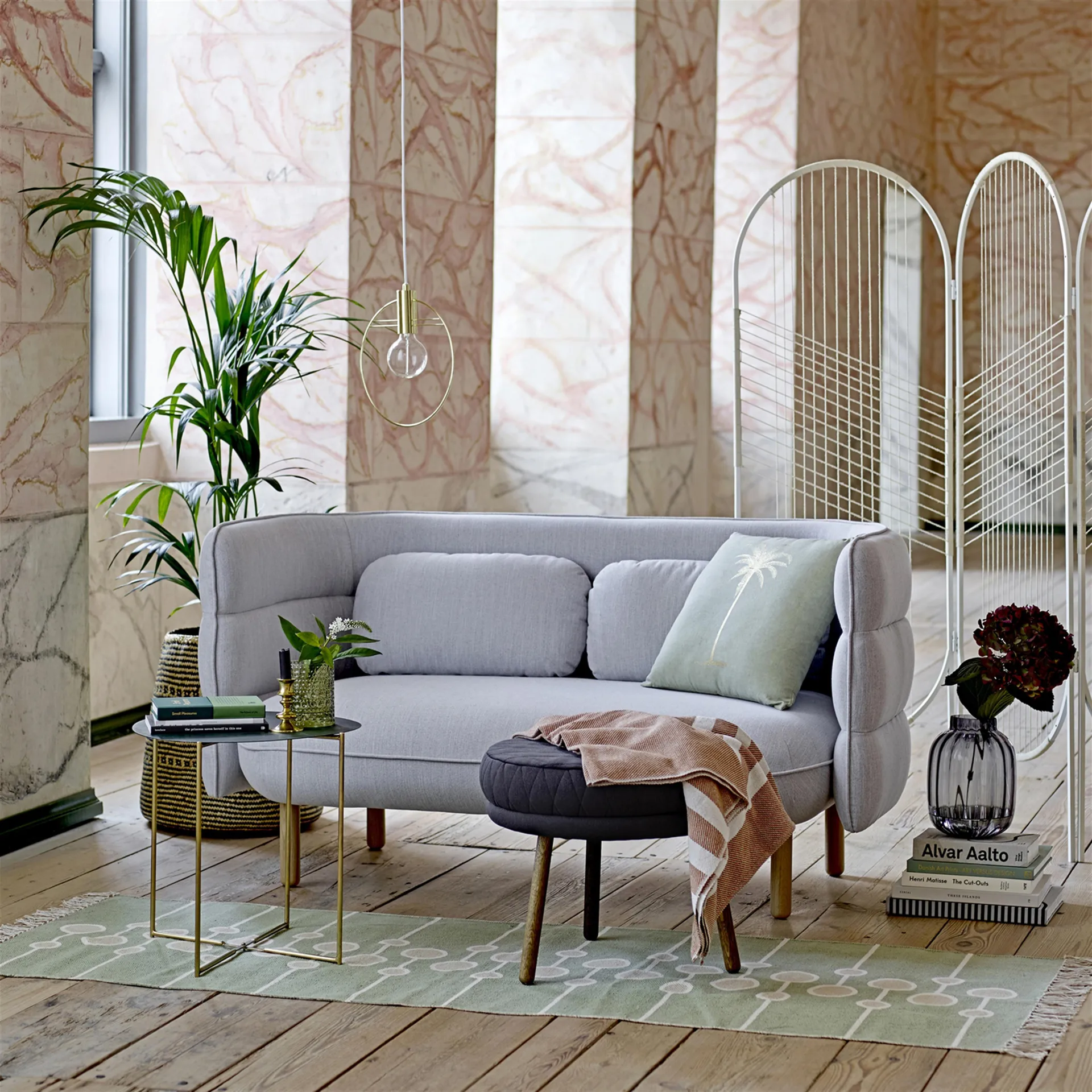 Bloomingville förvaringskorg sjögräs 2-pack, natur-grå Bloomingville