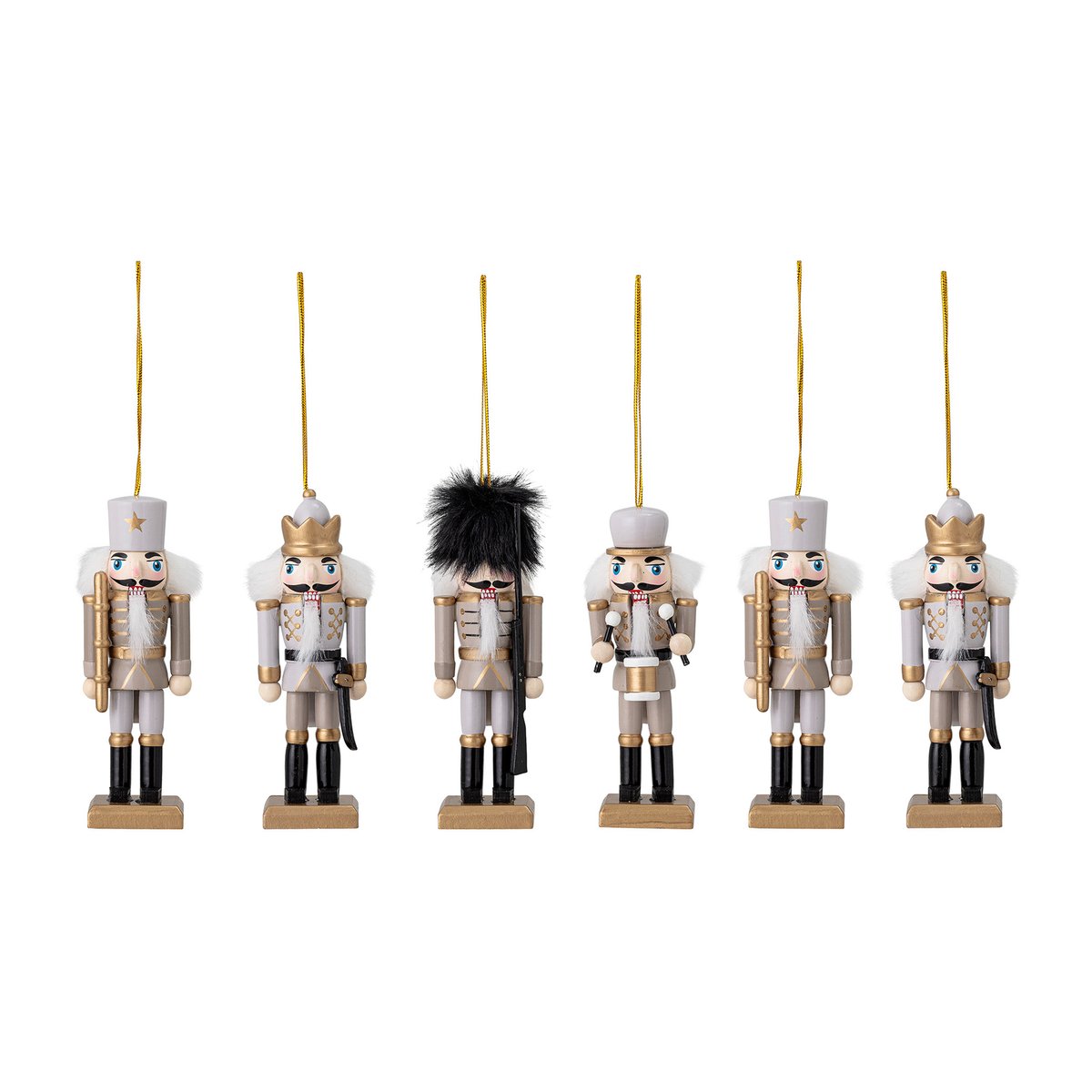 Bloomingville julhänge 6-pack Gold | Skandinavisk Design | Juldekorationer & Julpynt | Vit