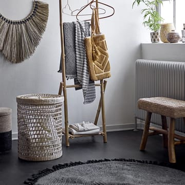 Bloomingville jutematta med fransar Ø122 cm - Svart - Bloomingville
