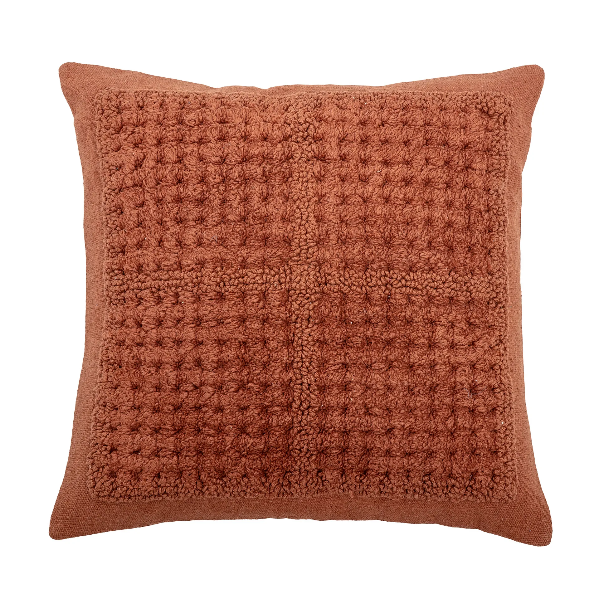 Bloomingville kudde med vävt mönster 45x45 cm, Röd Bloomingville