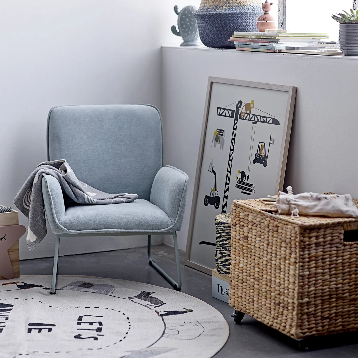 Bloomingville matta Ø130 cm, Multi Bloomingville