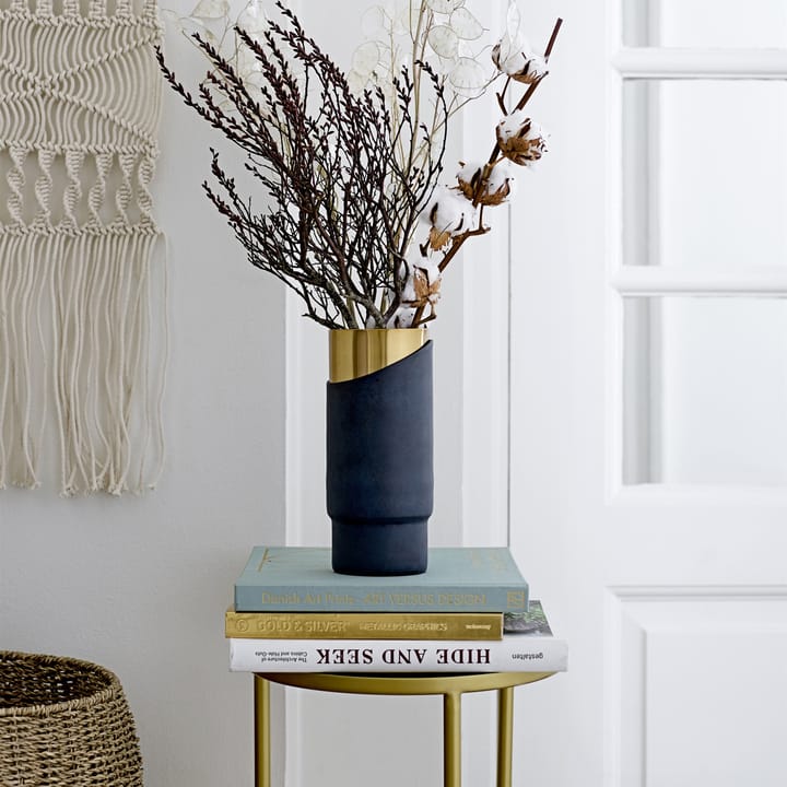 Bloomingville metallvas blå-guld - 23 cm - Bloomingville