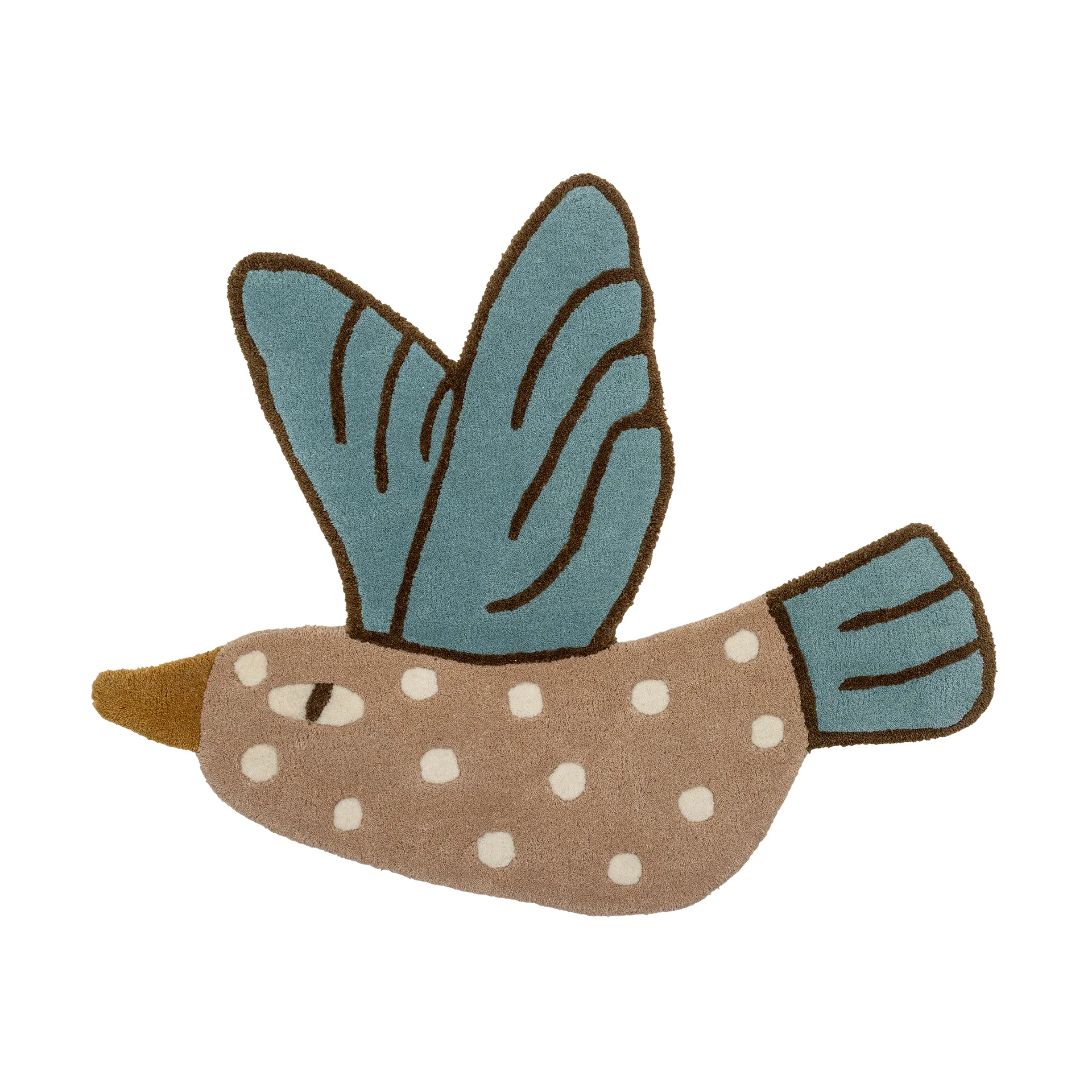 Blue Jay matta 70x84 cm, Blå-brun Bloomingville