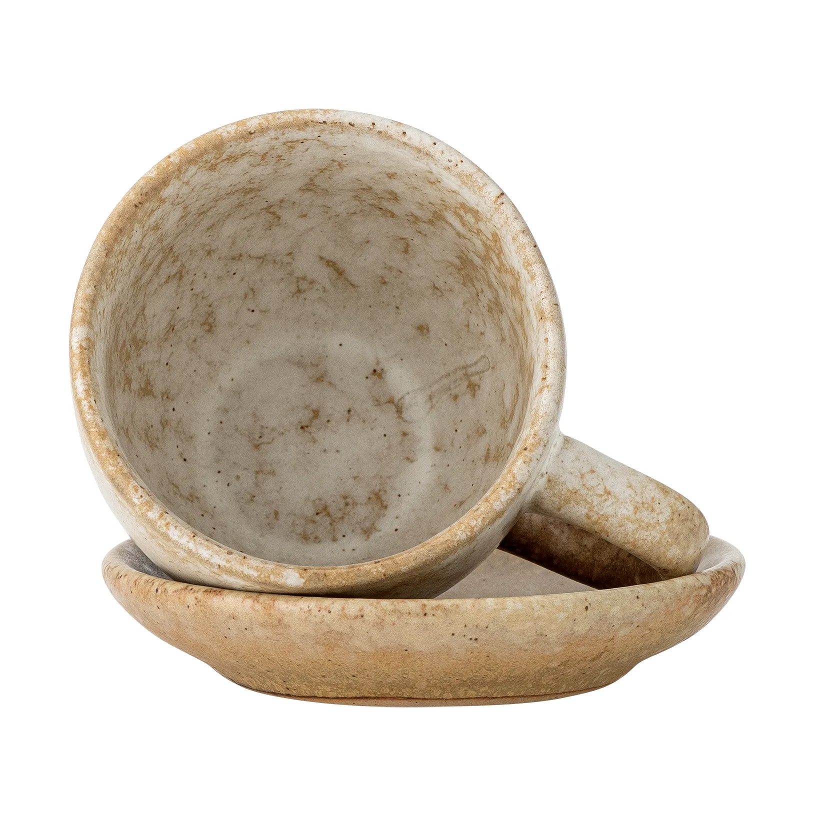 Brenta kopp med fat 4-pack, Natur Bloomingville