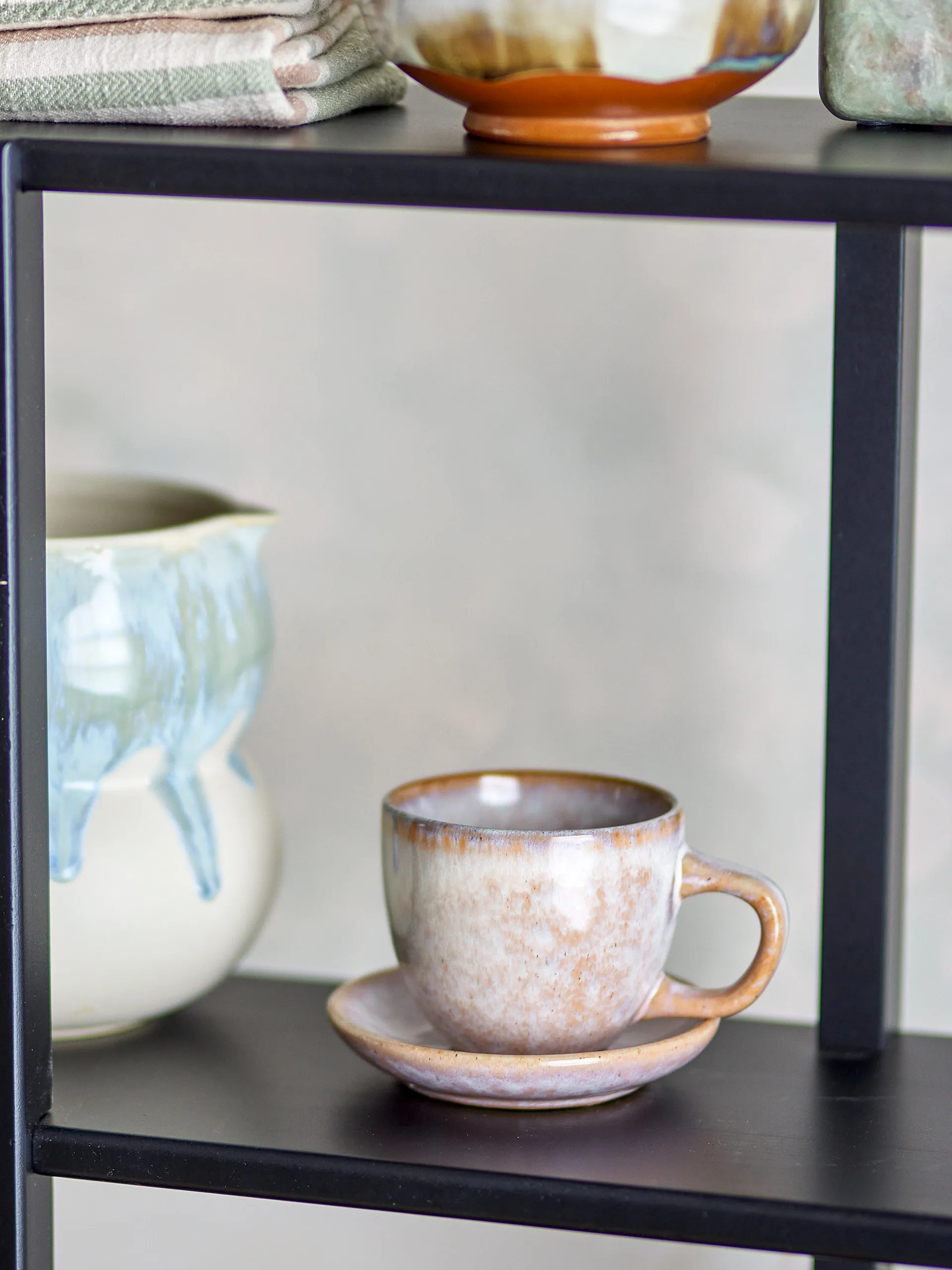 Brenta kopp med fat 4-pack, Rose Bloomingville