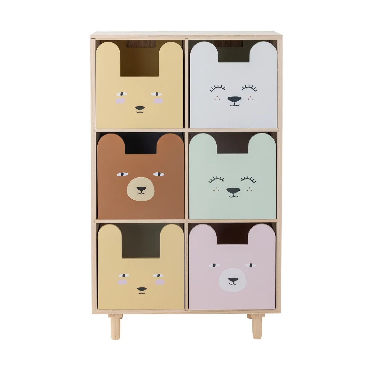 Bloomingville Calle bokhylla 6-lådor 55x88,5 cm Natur