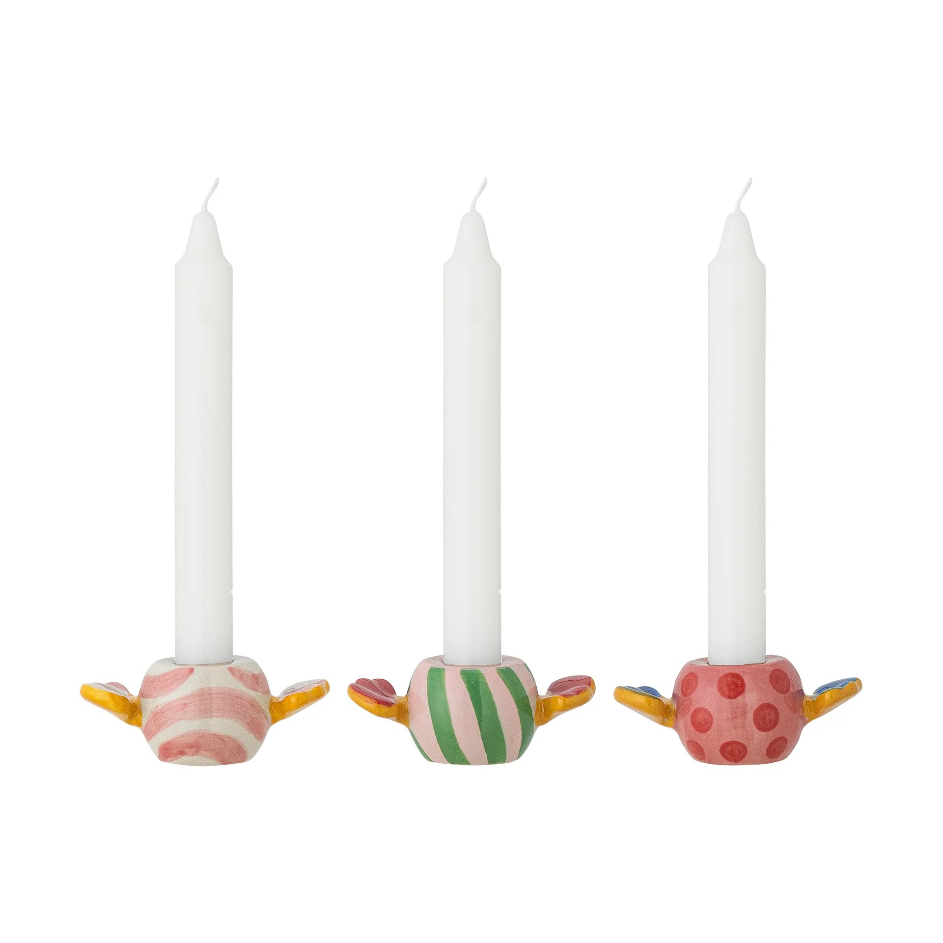 Caramella ljusstakar 3 delar, Rosa Bloomingville