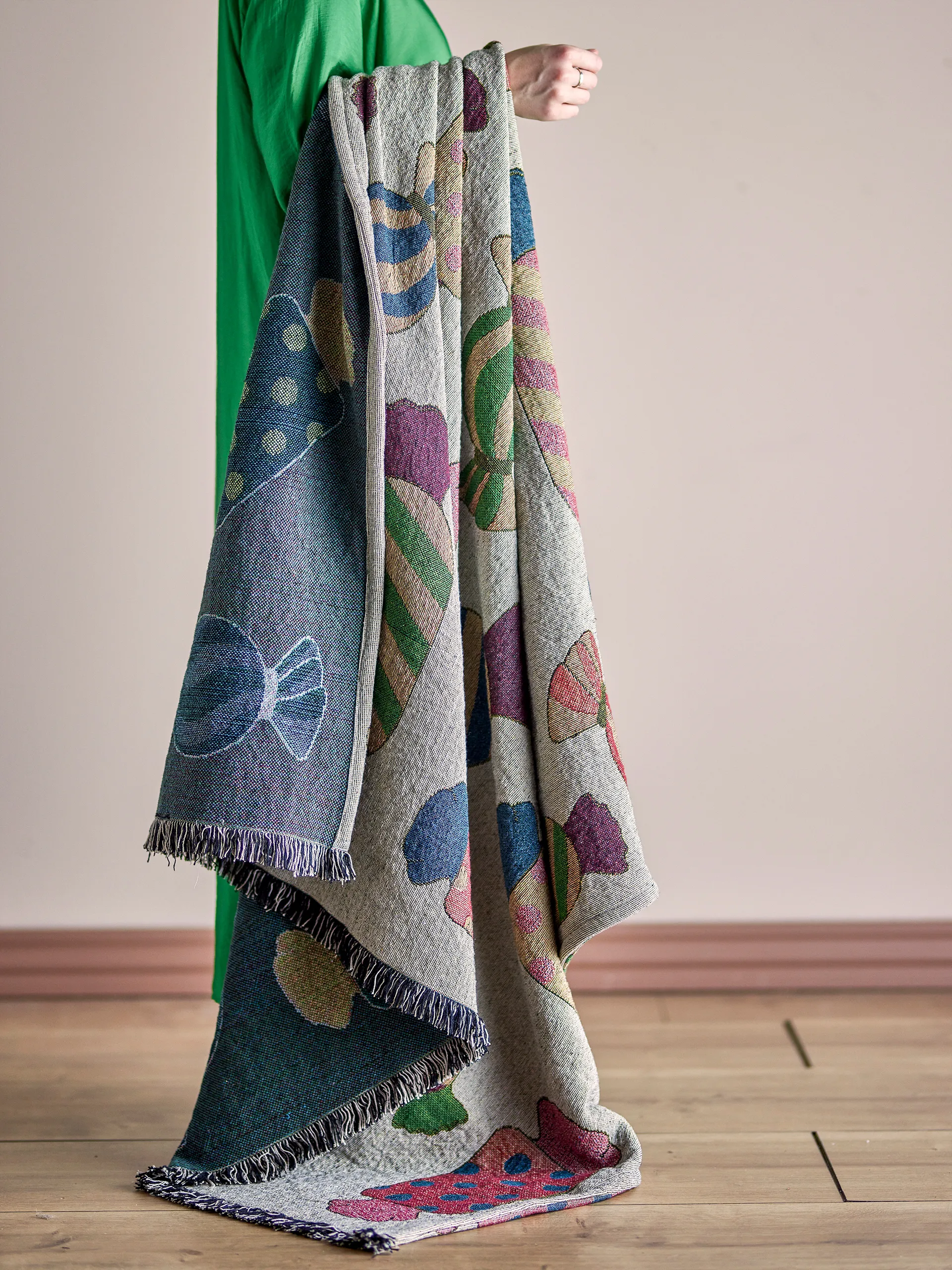 Caramella pläd 130x150 cm, Natur Bloomingville