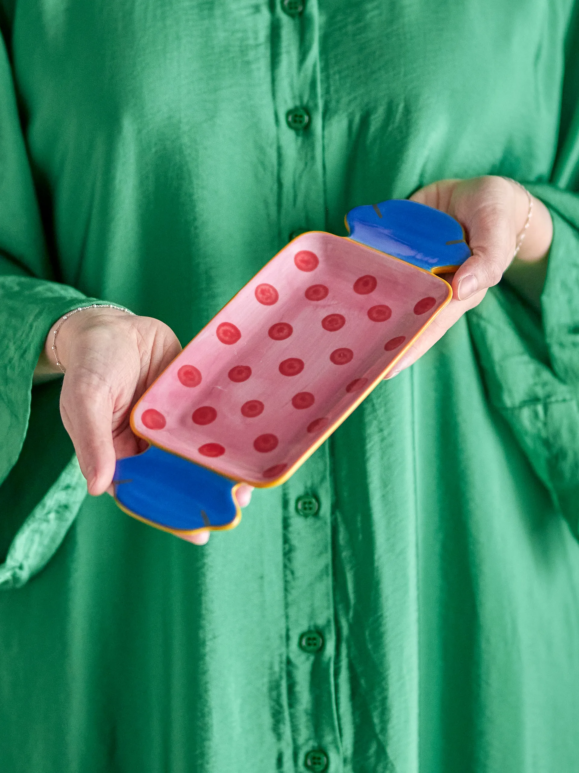 Caramella serveringsfat 10,5x25,5 cm, Rosa Bloomingville