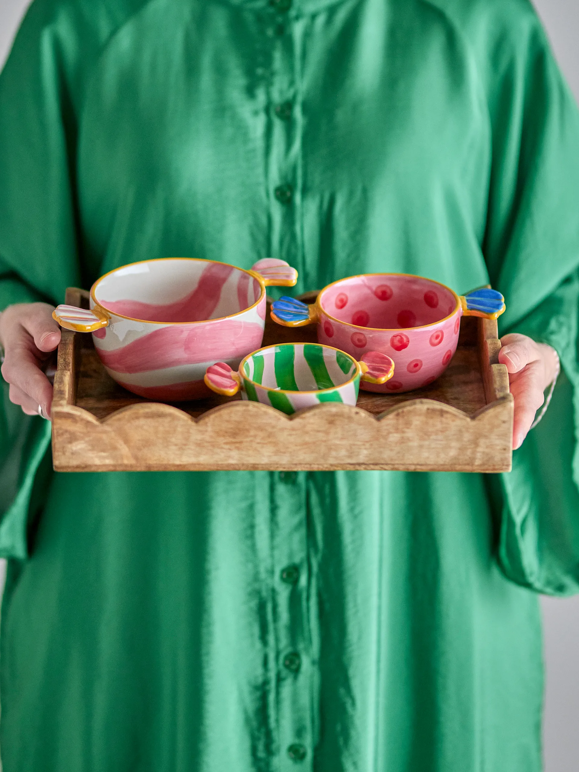 Caramella skålar 3 delar, Rosa Bloomingville