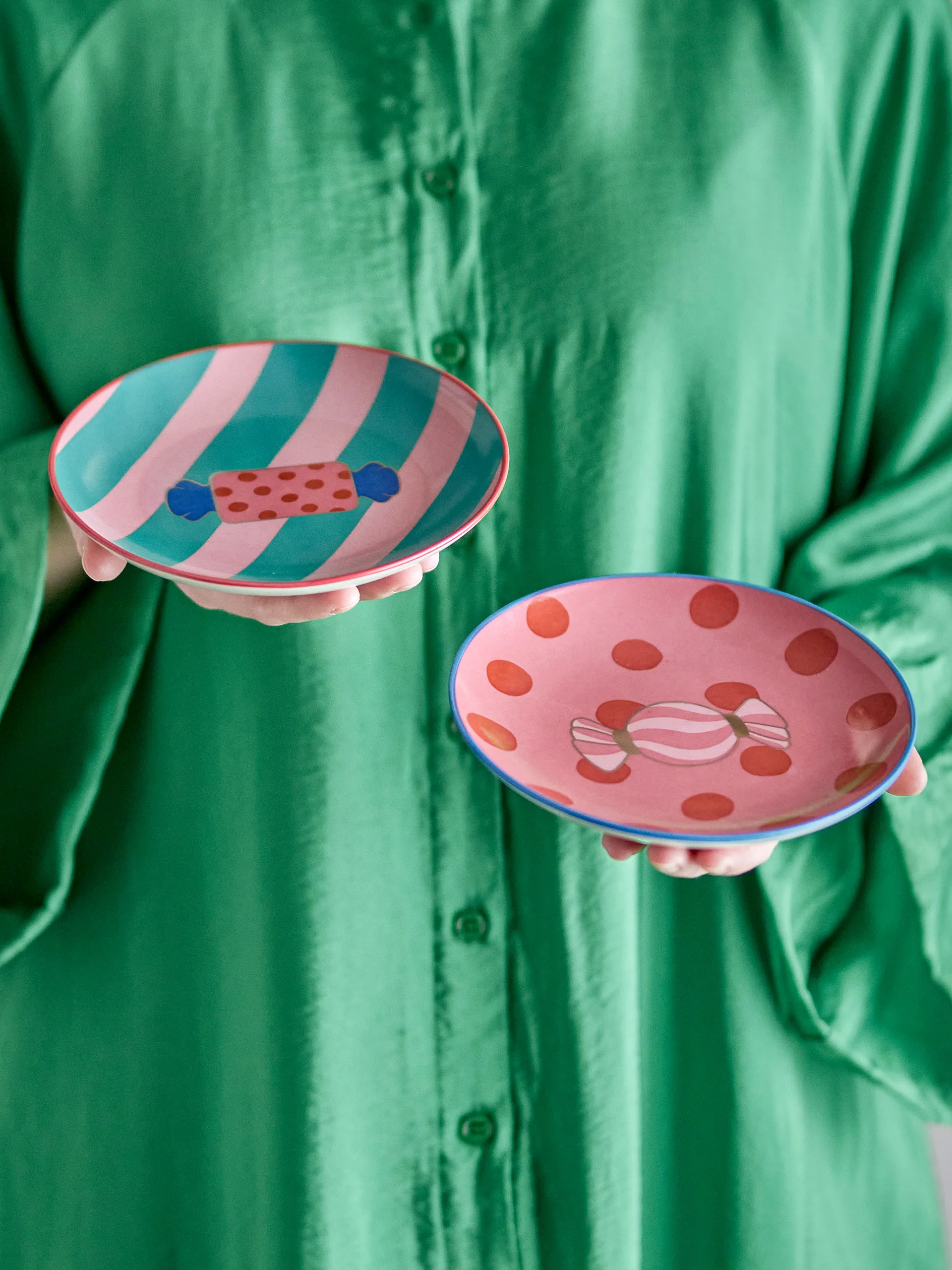 Caramella tallrik Ø16 cm 2 delar, Rosa Bloomingville