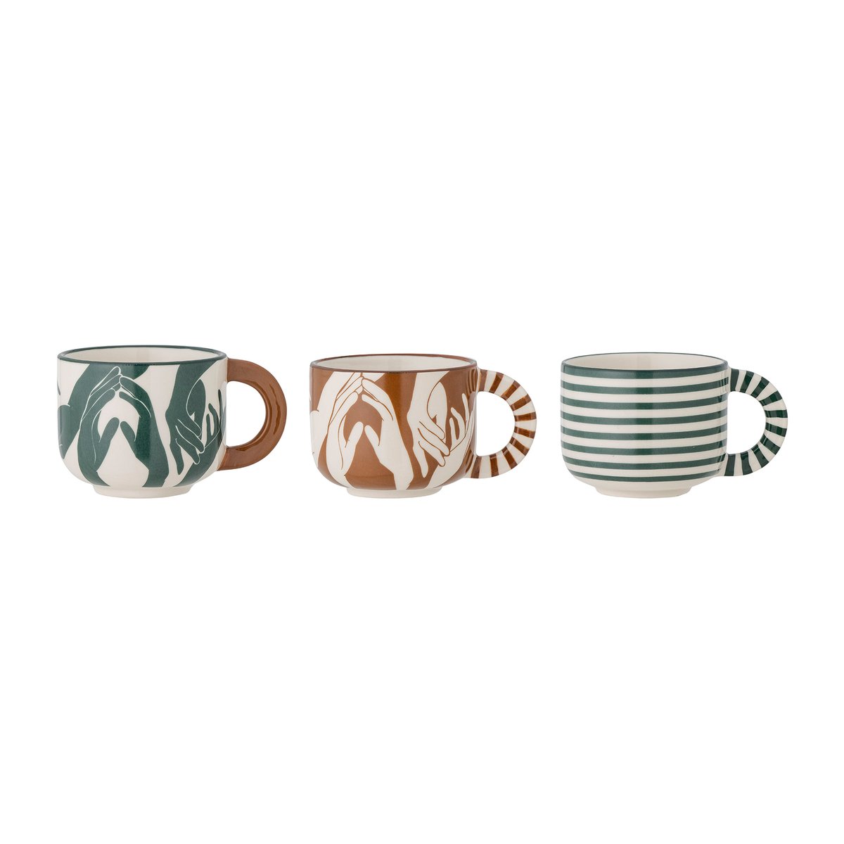 Bloomingville Carim kopp 6,5 cm 3 delar Multi | Skandinavisk Design | Kaffekoppar | Multi