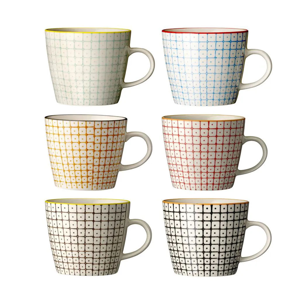 Carla mugg 8,3 cm 6 delar Multi,  Bloomingville