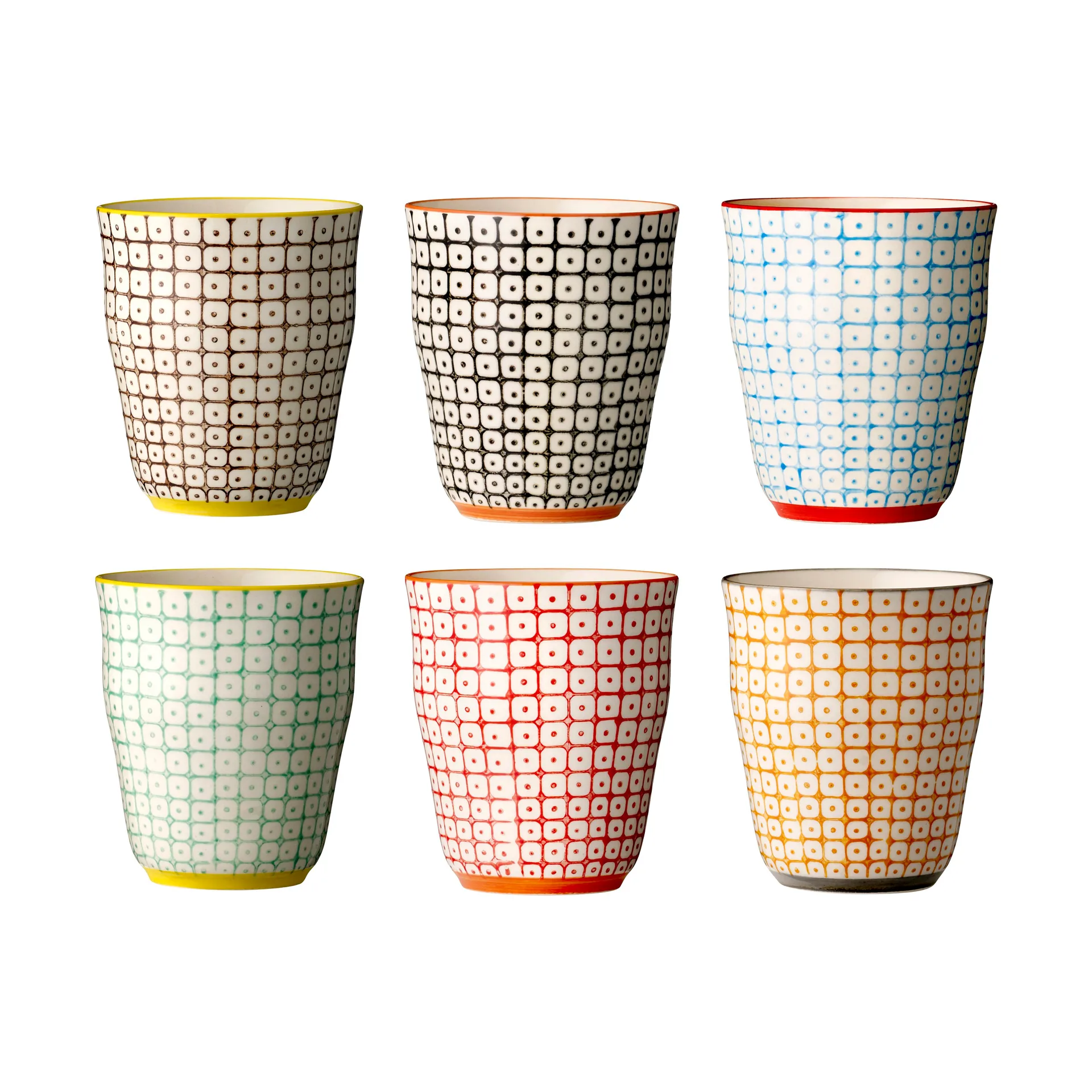 Carla mugg 9,5 cm 6-pack Multi,  Bloomingville
