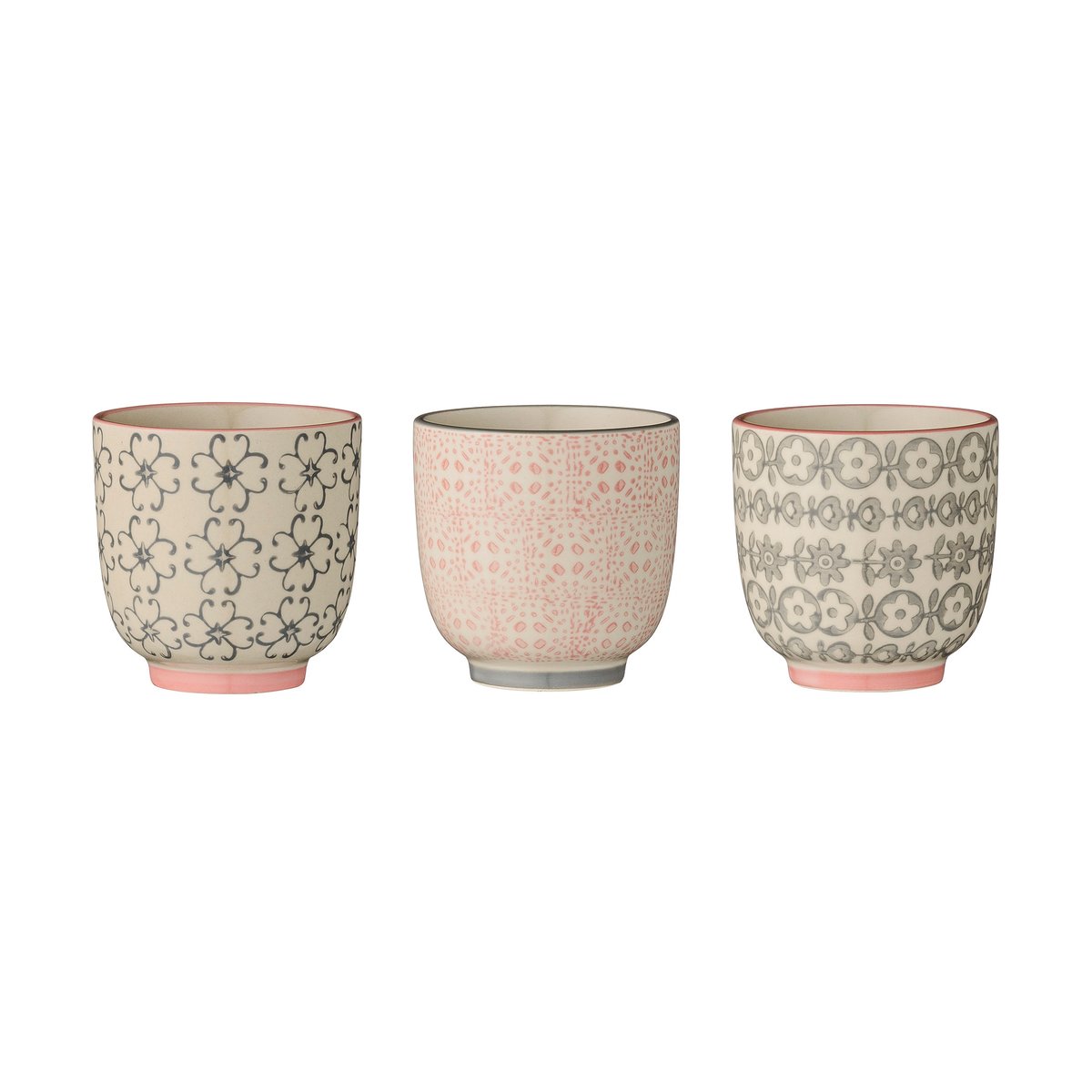 Bloomingville Cécile kopp 18 cl 3 delar 3-pack | Skandinavisk Design | Kaffekoppar | Multi