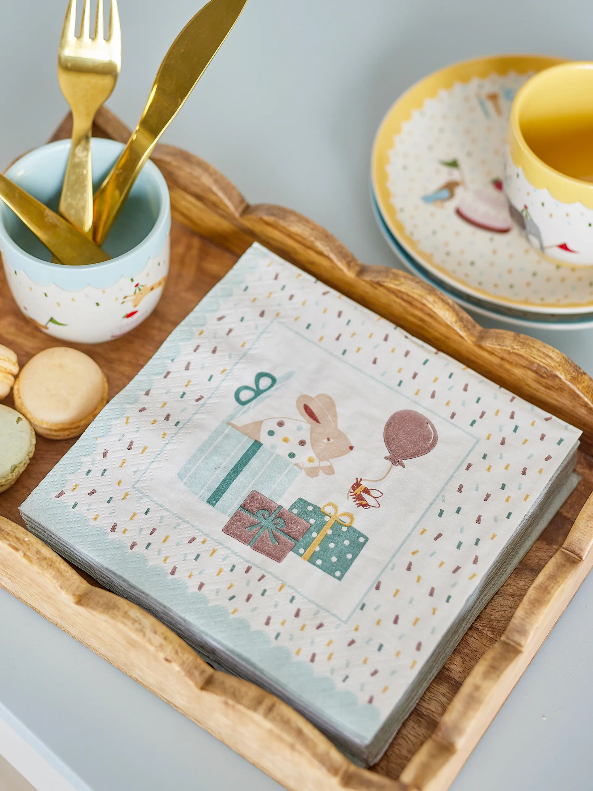 Celebrate pappersservett 20-pack, Blå Bloomingville