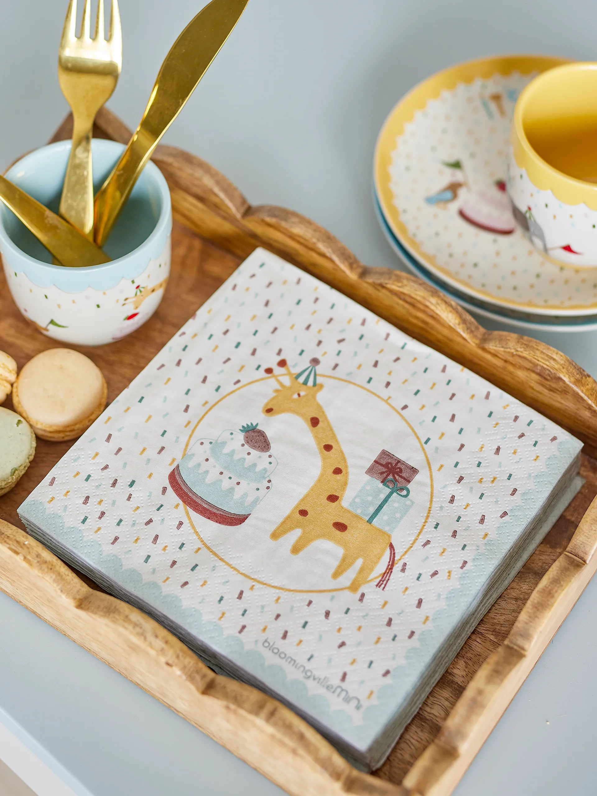 Celebrate pappersservett 20-pack, Blå Bloomingville