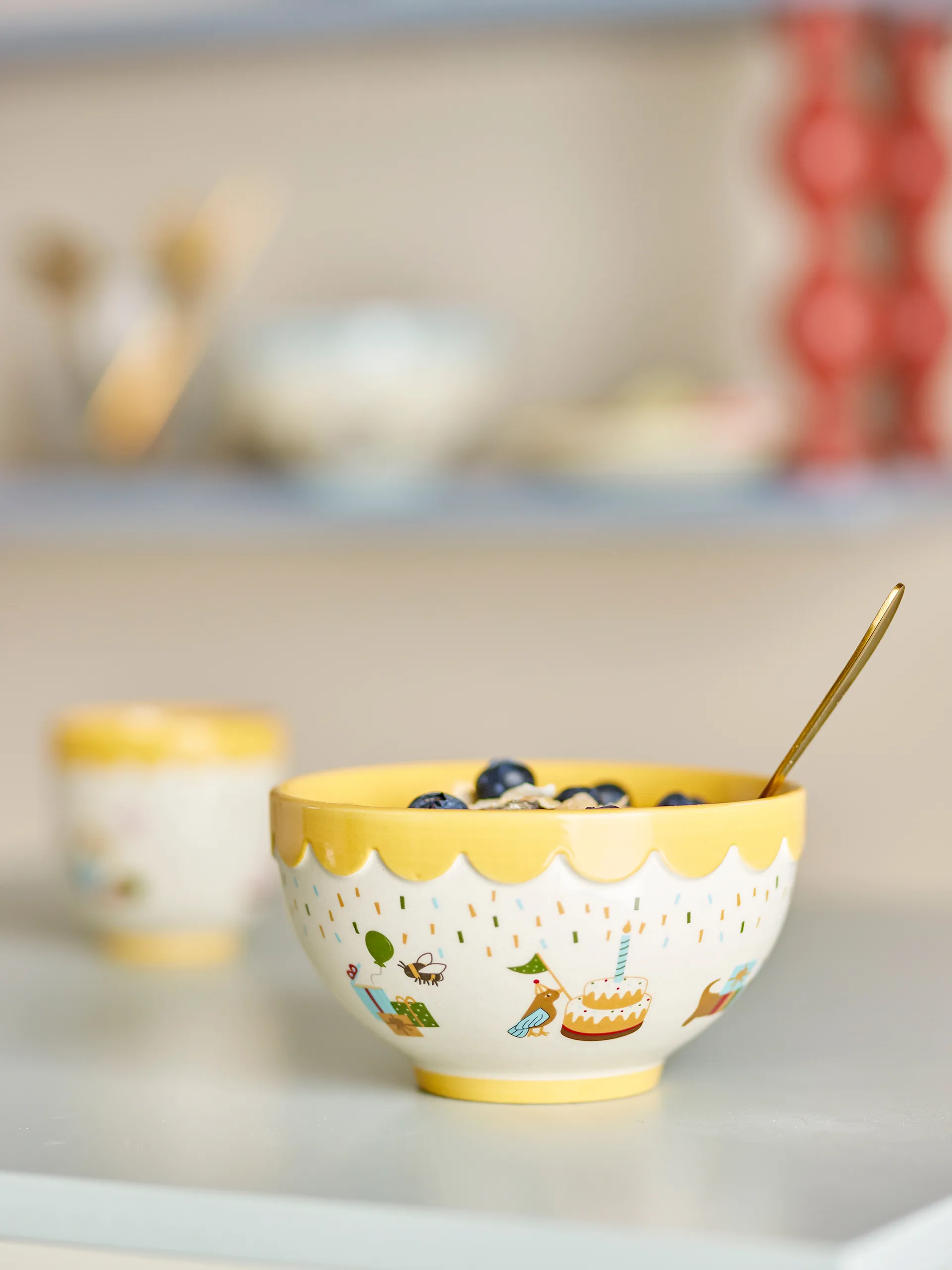 Celebrate skål Ø13,5 cm, Gul Bloomingville