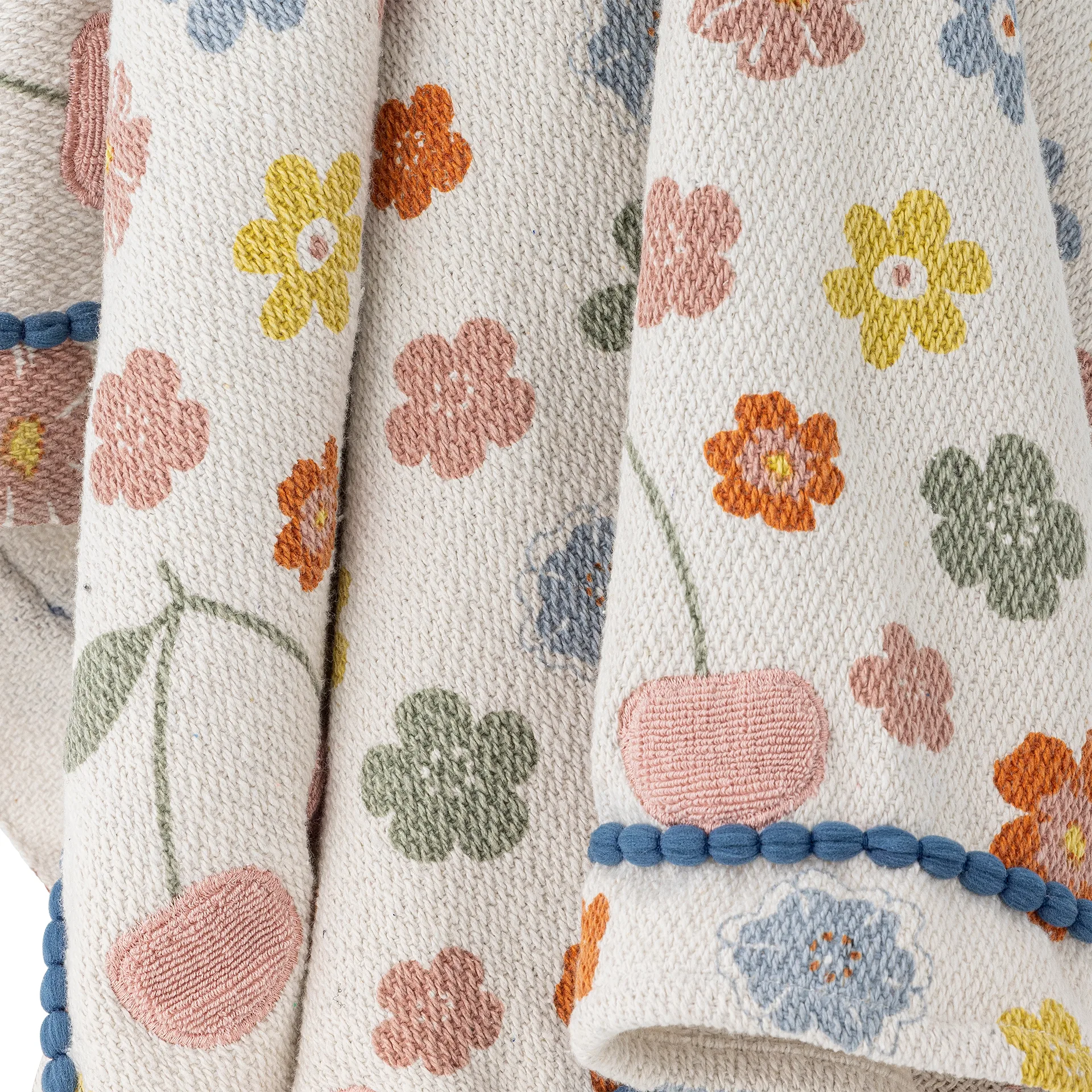 Cherry bomullspläd 160x130 cm, Rose Bloomingville