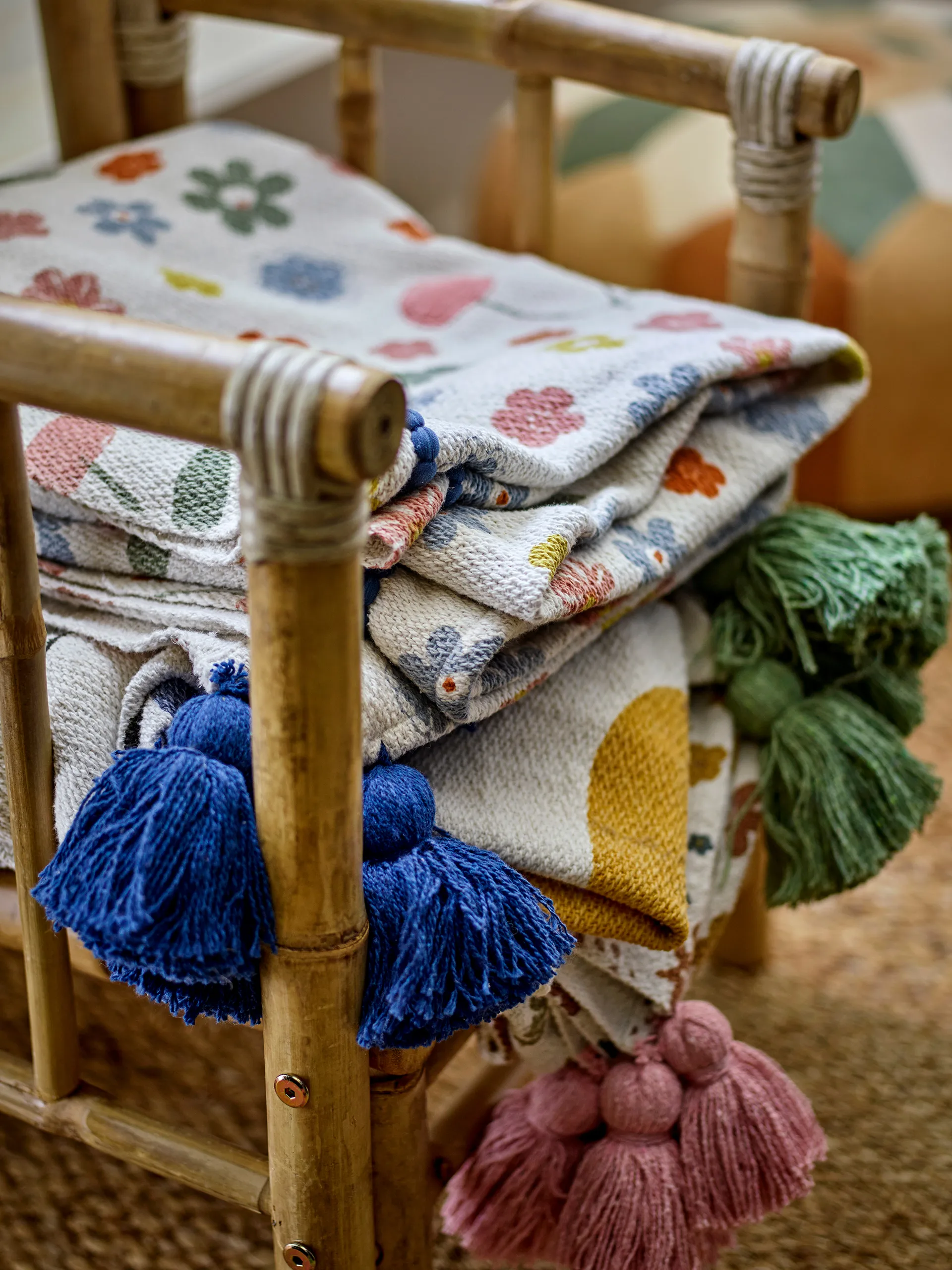 Cherry bomullspläd 160x130 cm, Rose Bloomingville