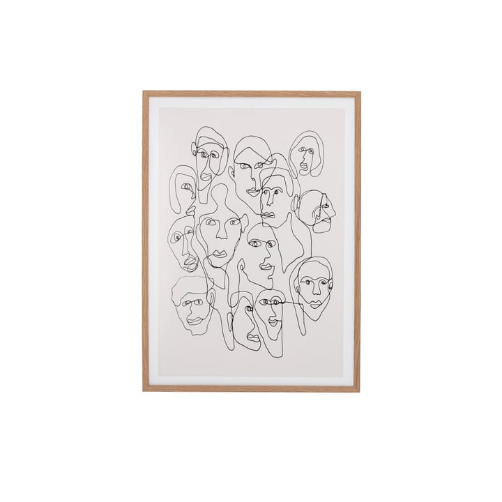 Chichi tavla med ansikten ekram - 52x72 cm - Bloomingville