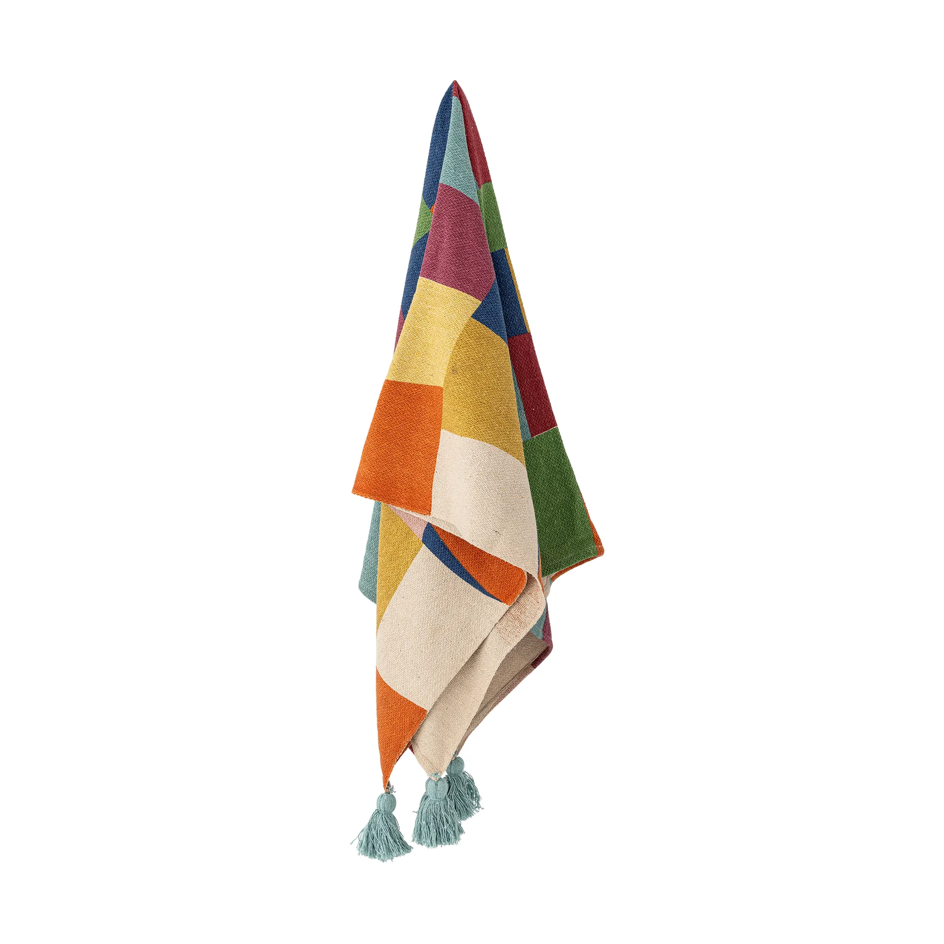 Colorine bomullspläd 160x130 cm, Blå Bloomingville