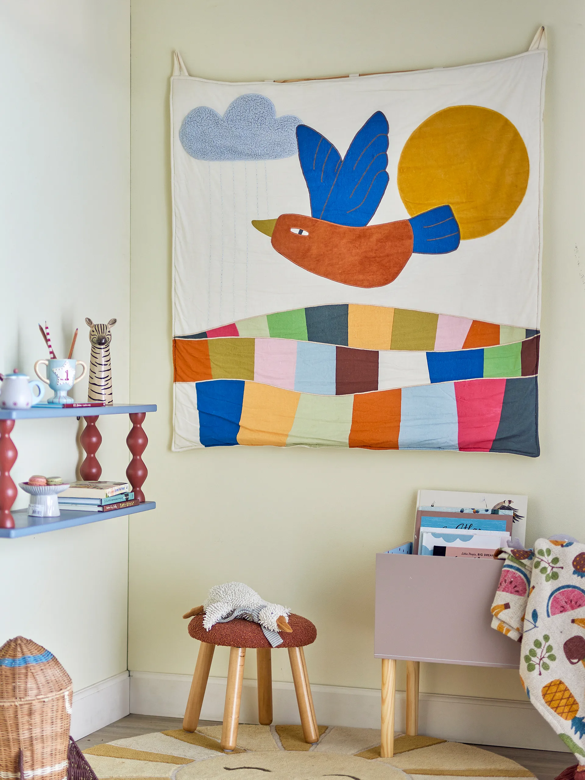 Colorine väggdekoration bomull 101x101 cm, Natur Bloomingville