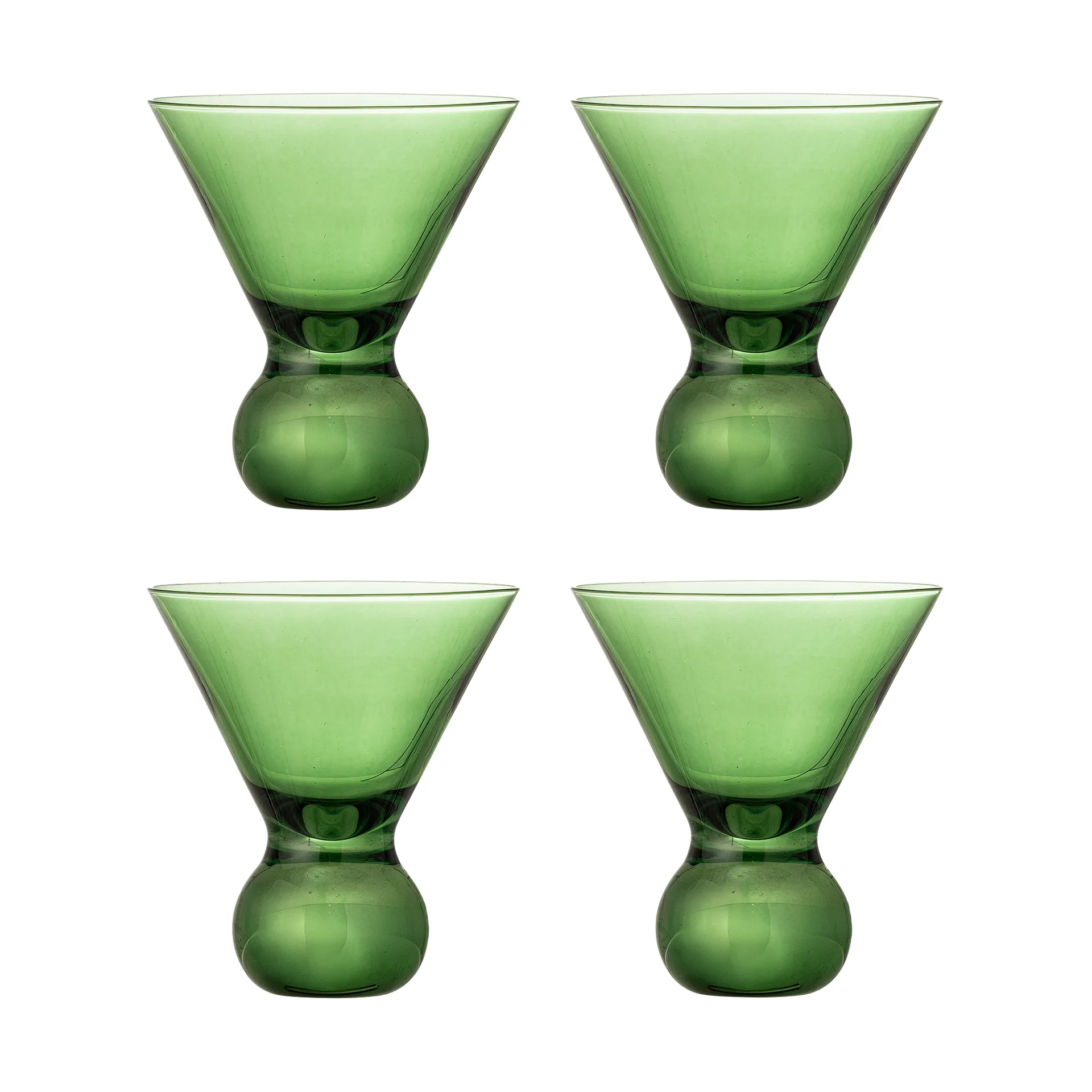 Corliss cocktail glas 4-pack, Grön Bloomingville