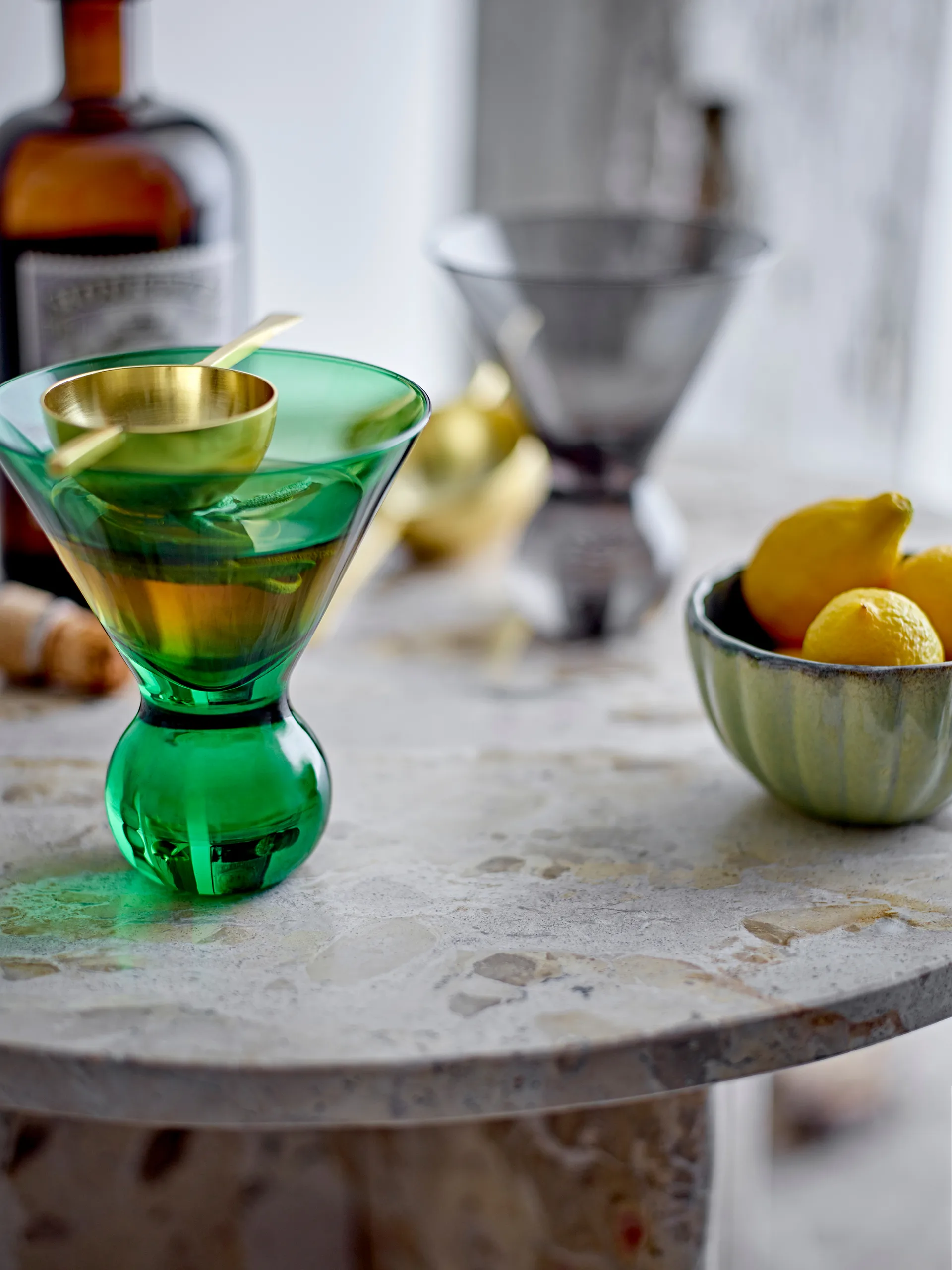 Corliss cocktail glas 4-pack, Grön Bloomingville