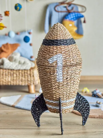 Cosmina förvaringskorg med lock Ø40x68,5 cm - Natur - Bloomingville