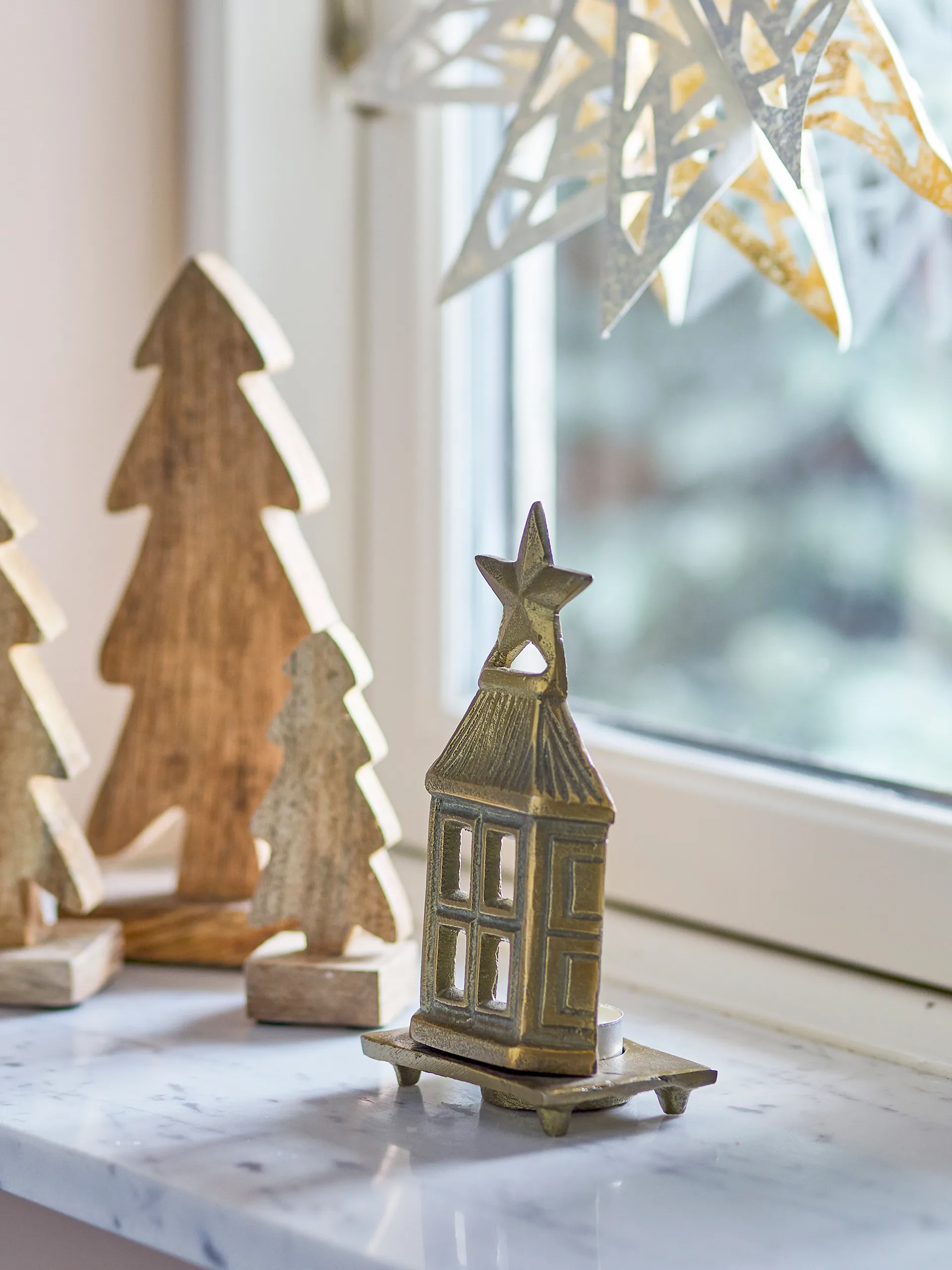 Crista värmeljushållare 6x17 cm, Mässing Bloomingville