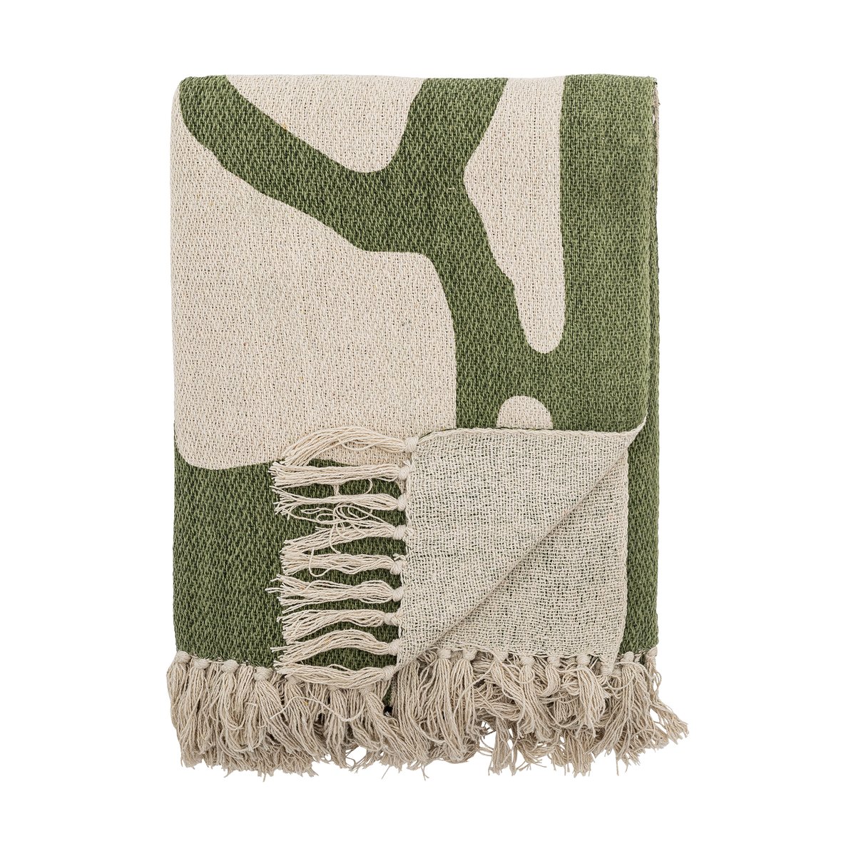 Bloomingville Dalmine pläd 130x160 cm Grön | Skandinavisk Design | Ullplädar & Ullfiltar | Grön