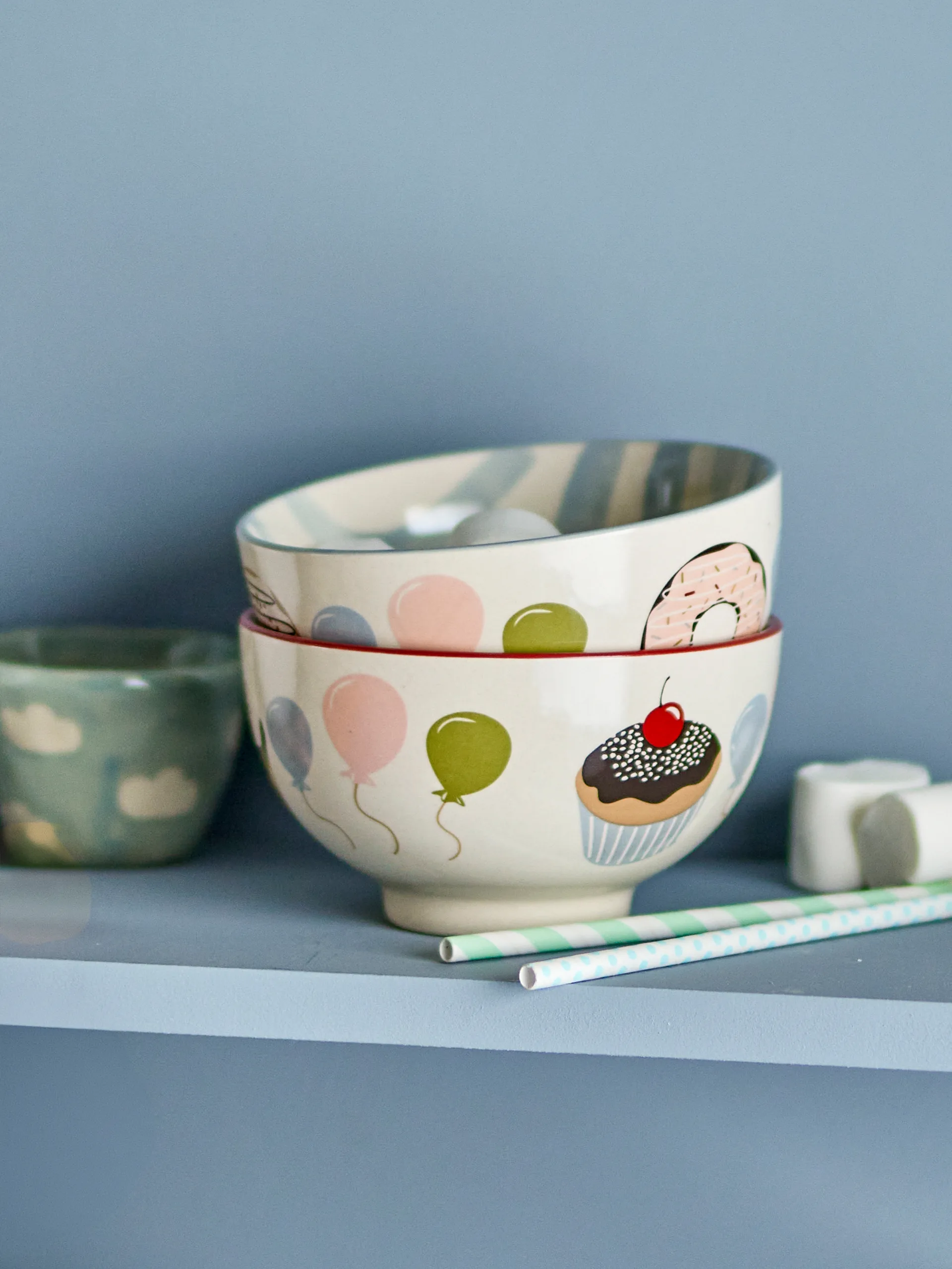 Darby skål 55 cl 2 delar, Röd Bloomingville