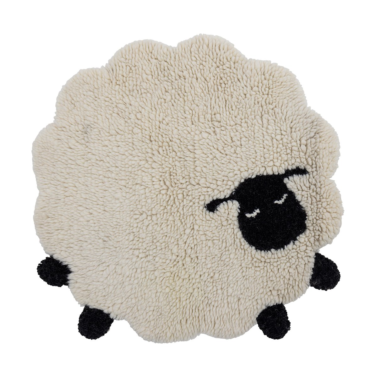 Bloomingville Dolly matta 84x84 cm Vit | Skandinavisk Design | Lugg- & Ryamattor | Vit