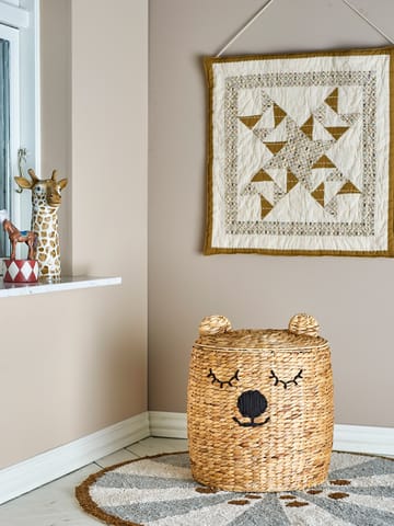 Dolma förvaringskorg med lock 50xØ42 cm - Natur - Bloomingville