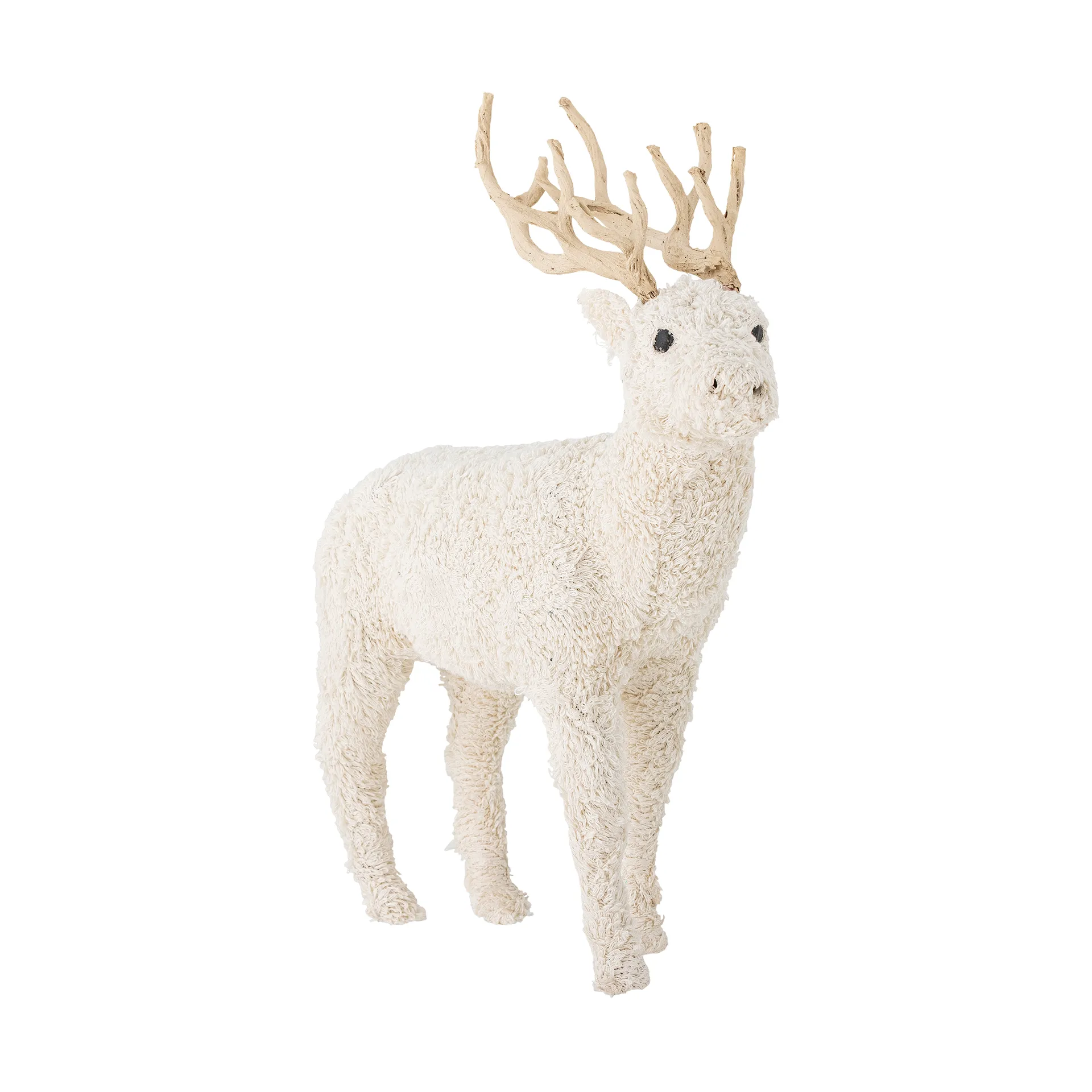 Elmo hjort dekoration 20 cm, Vit Bloomingville