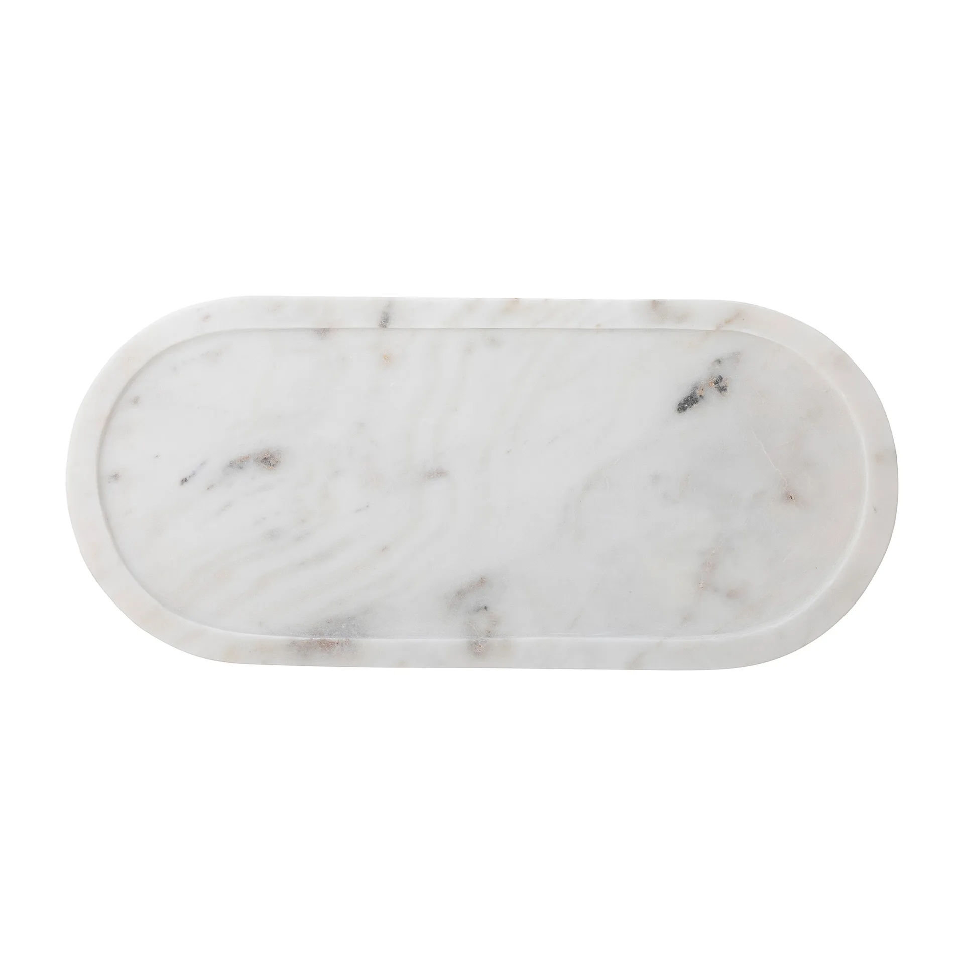 Emmaluna bricka 20x45,5 cm, Vit marmor Bloomingville