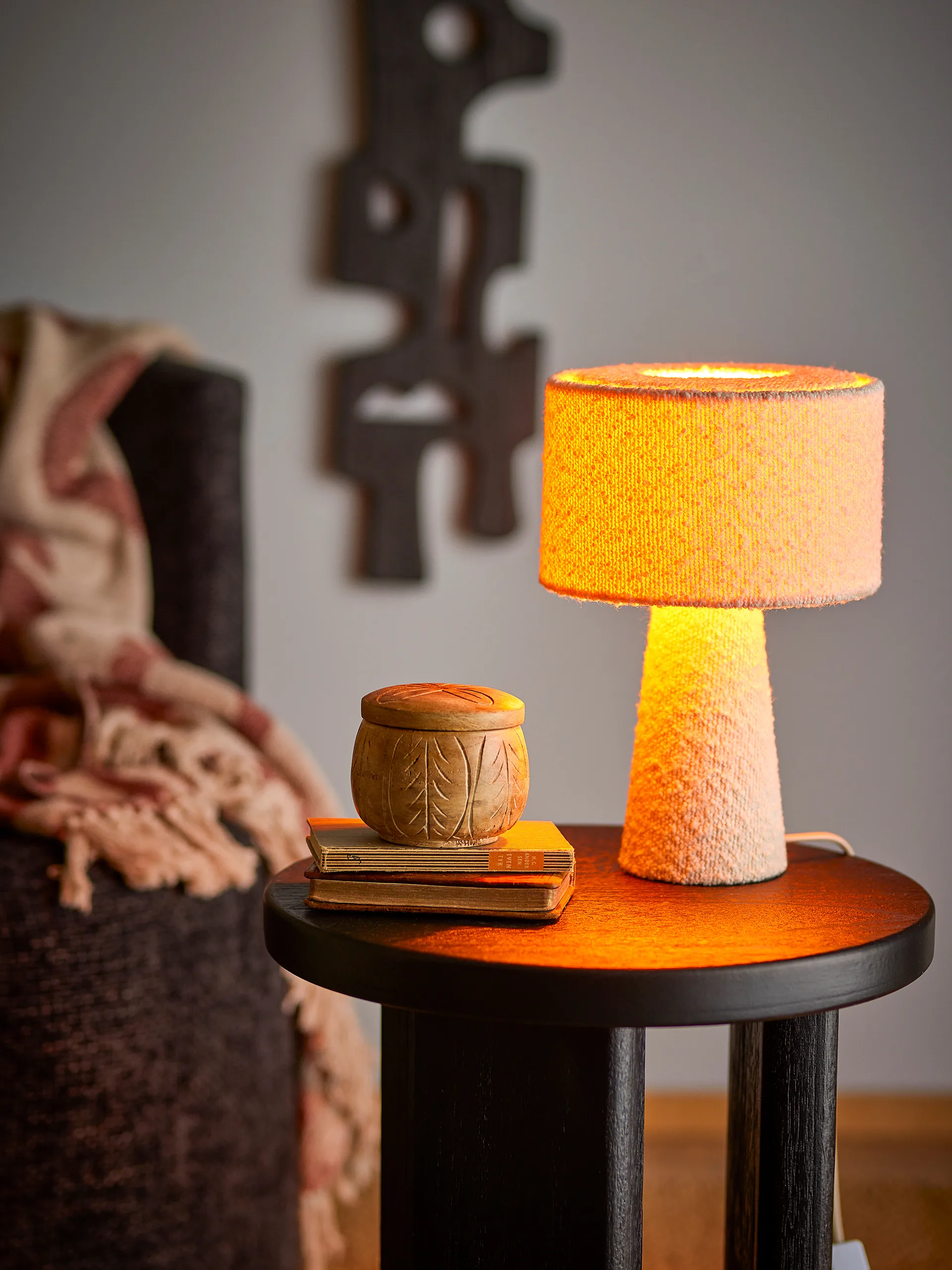 Emmie bordslampa Ø 20 cm, Vit Bloomingville