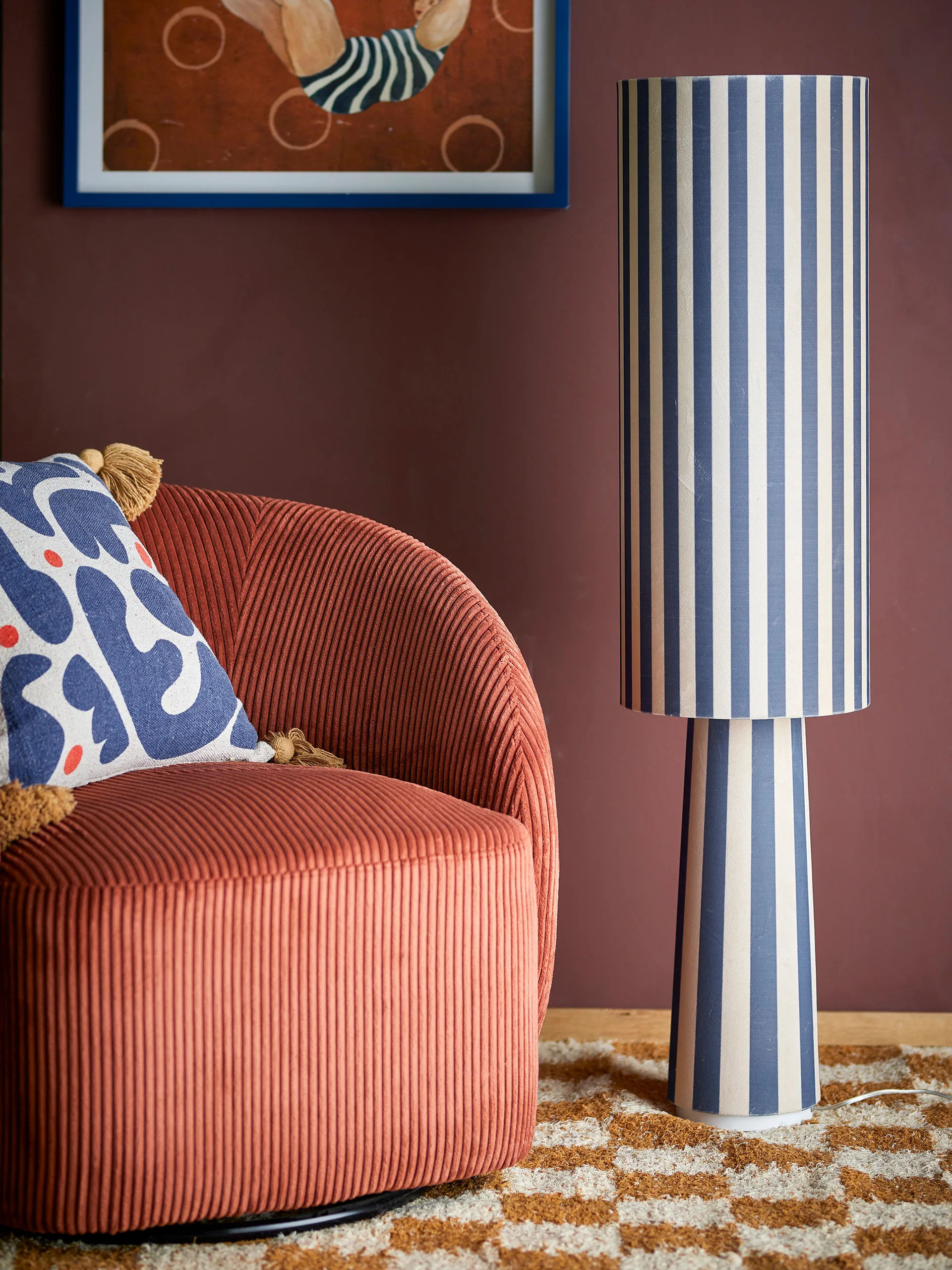 Emmie golvlampa, Blå Bloomingville