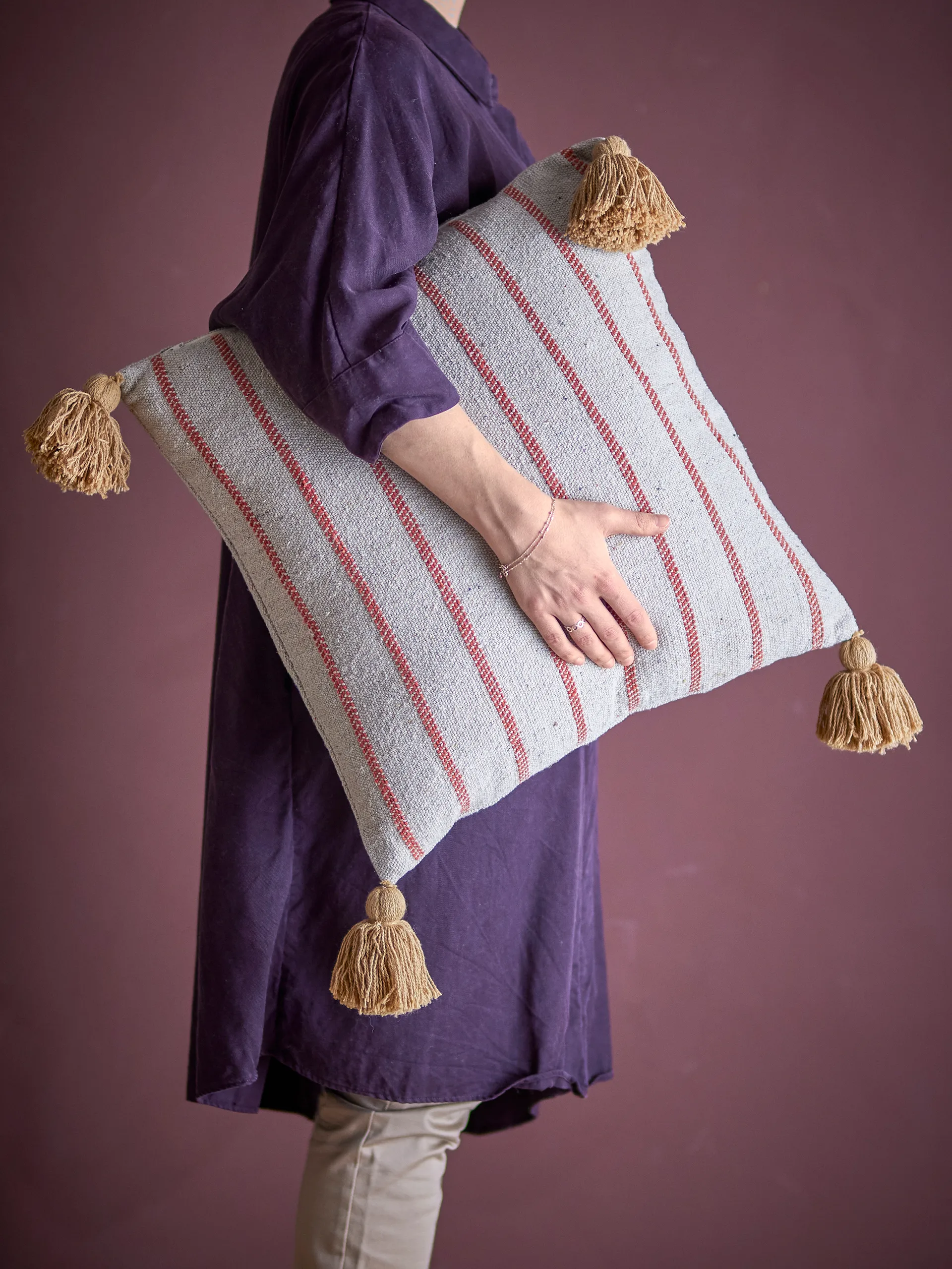 Eviaya kudde 45x45 cm, Blå Bloomingville