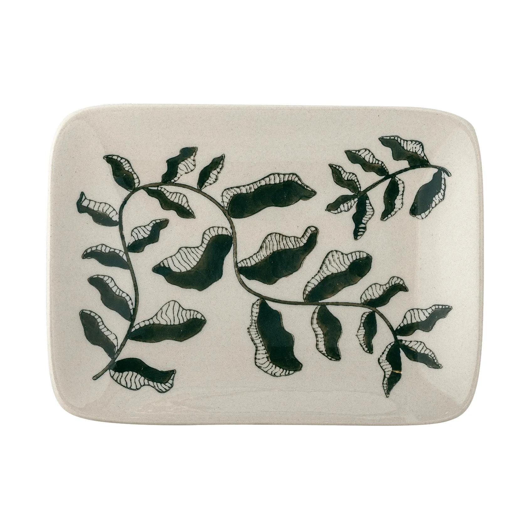 Fauni assiett, Grön, 15x11,5 cm Bloomingville