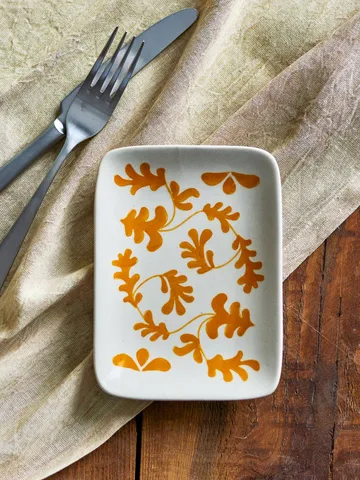 Fauni assiett - Gul, 15x11,5 cm - Bloomingville