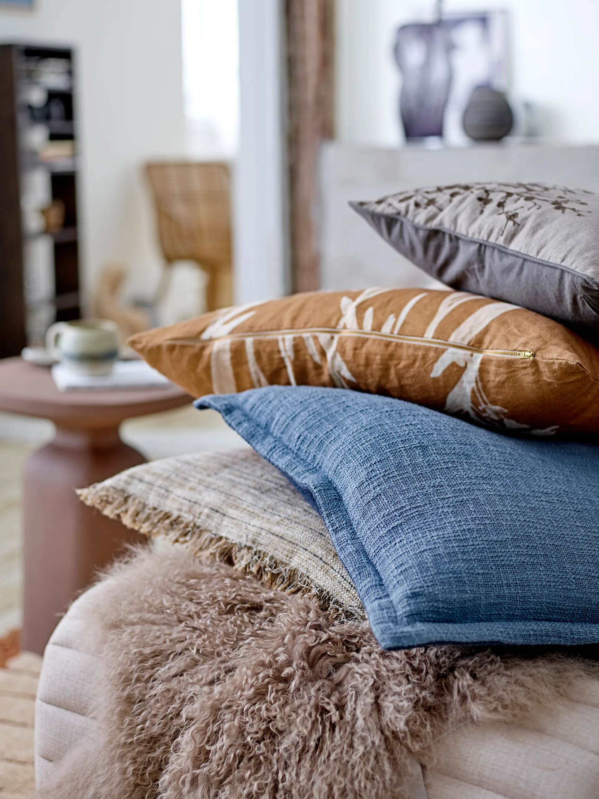 Febbie kudde 45x45 cm, Natur Bloomingville