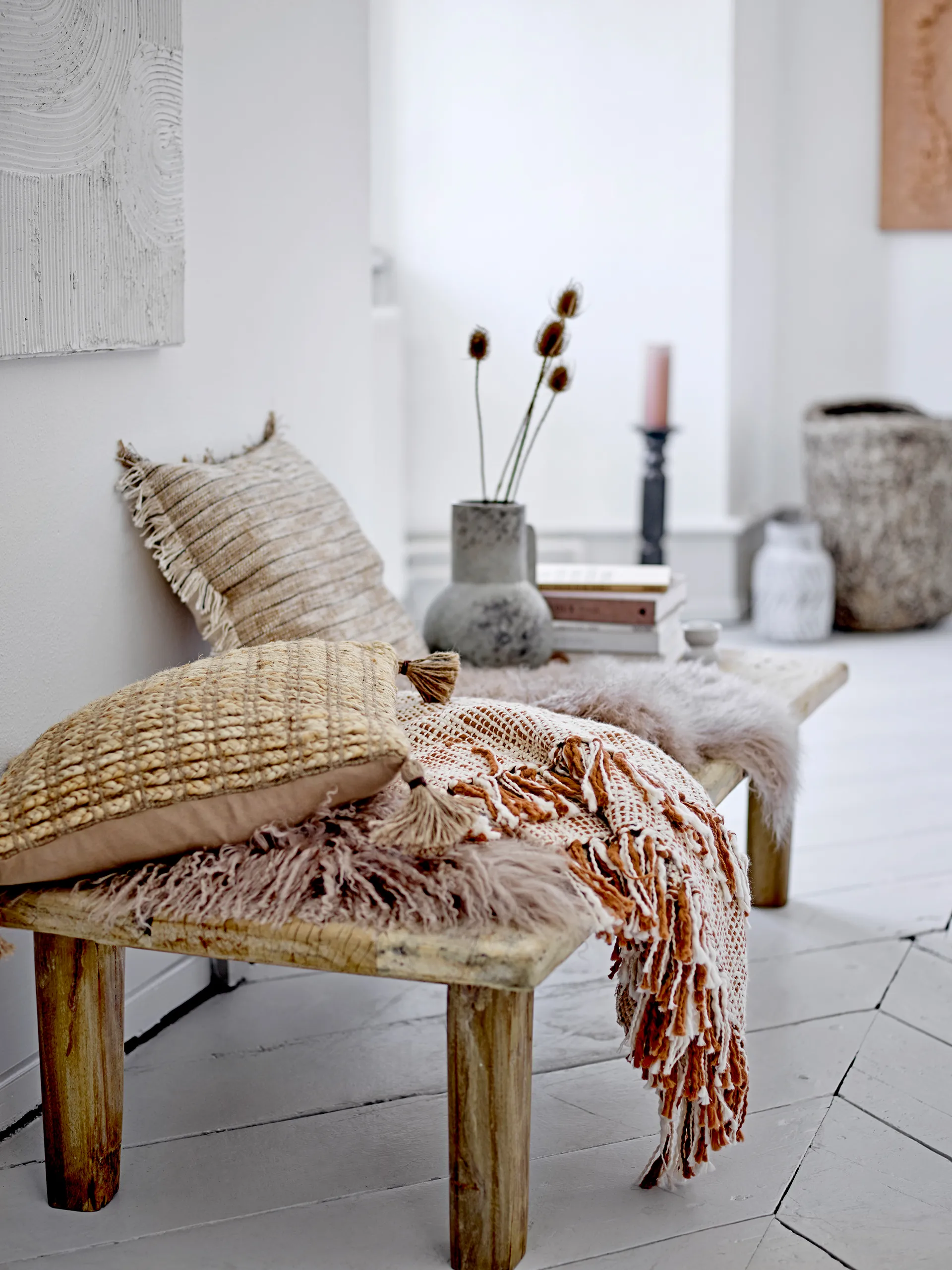 Febbie kudde 45x45 cm, Natur Bloomingville