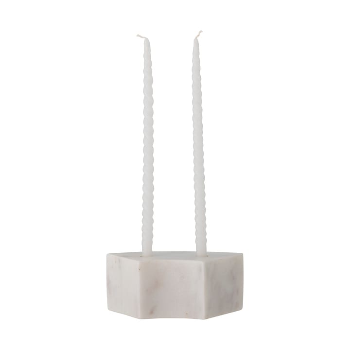 Florida ljusstake 14,5x6x7,5 cm - White marble - Bloomingville